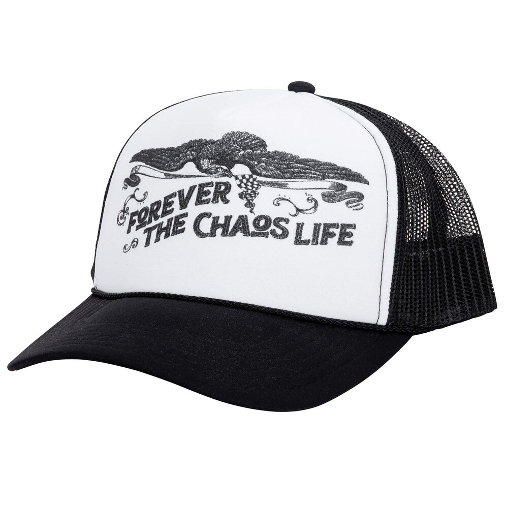 Otto Black — & Trucker Hat FTCL THE FOREVER White LIFE - Racing CHAOS
