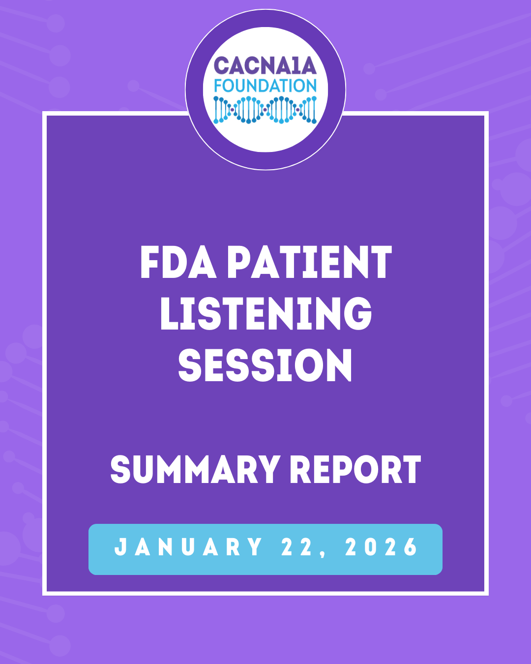 Patient Listening Session with the FDA Summary