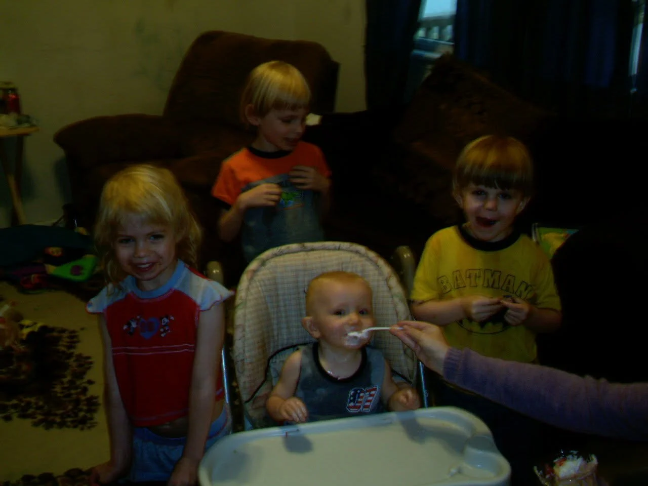 Destiny with all of her siblings. She also has three siblings in heaven—two lost to miscarriage and a baby sister who was stillborn. She always wants to make sure they are included.