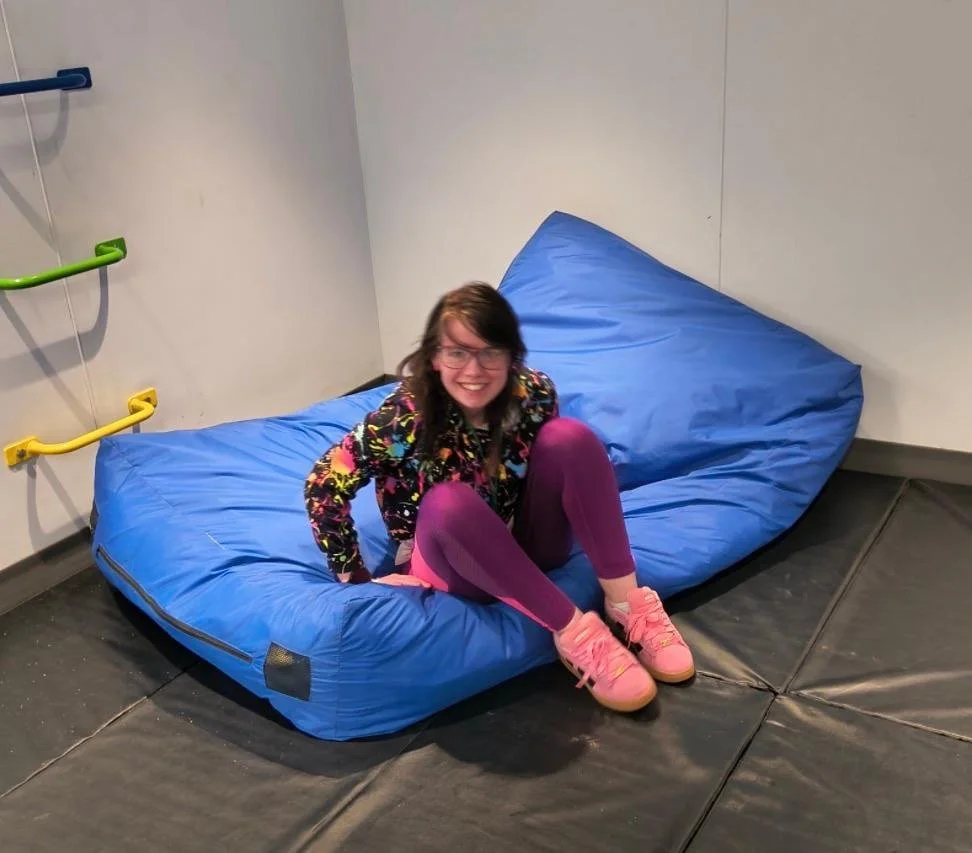 Destiny loves anything sensory related and especially crash pads because she can crash into them and be safe.