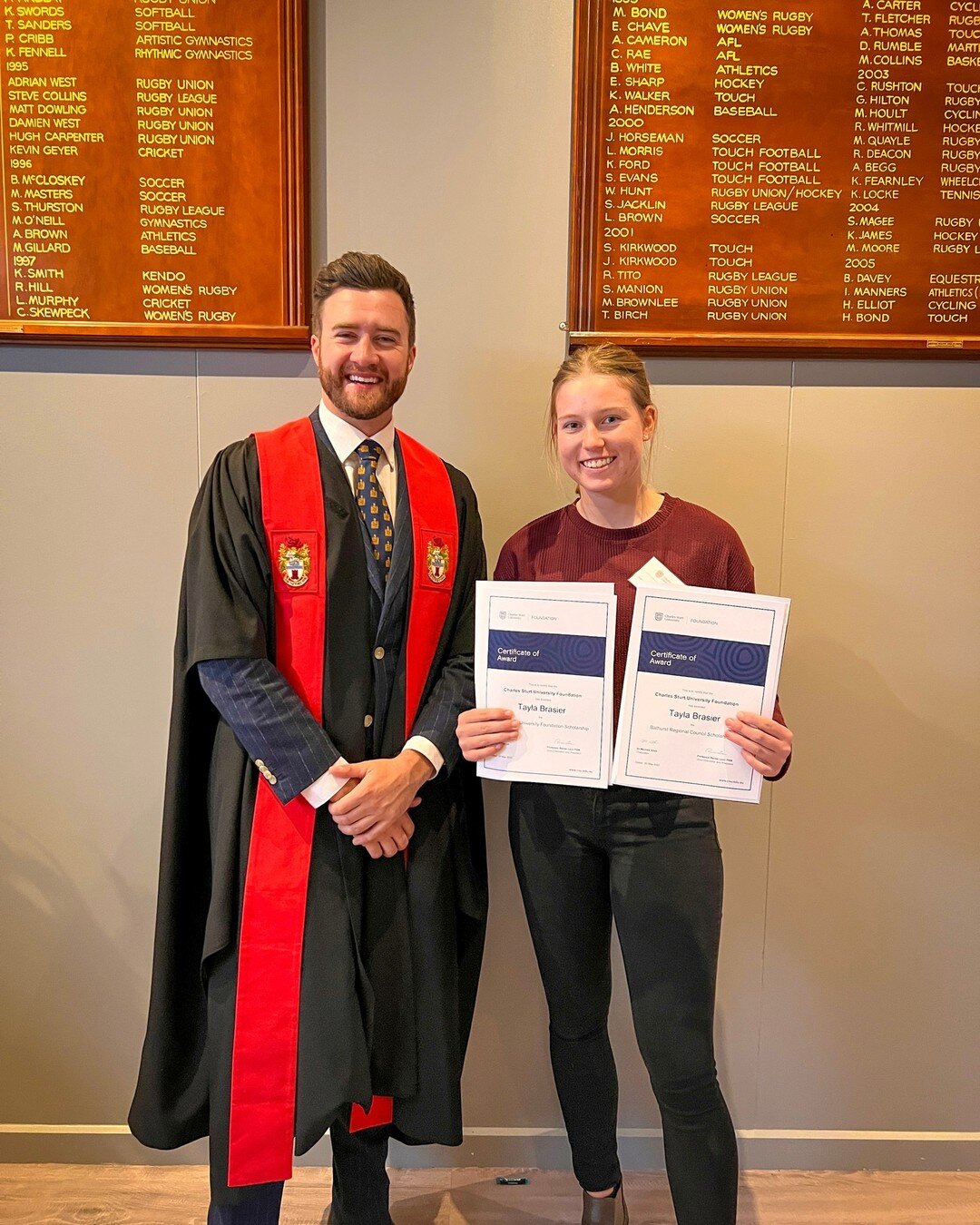 👩&zwj;🎓 Charles Sturt Scholarships 🎓

It&rsquo;s wonderful to be able to hold Scholarship ceremonies again - and it was a tremendous honour to have delivered the address at our Bathurst Ceremony, representing the Charles Sturt University Council.
