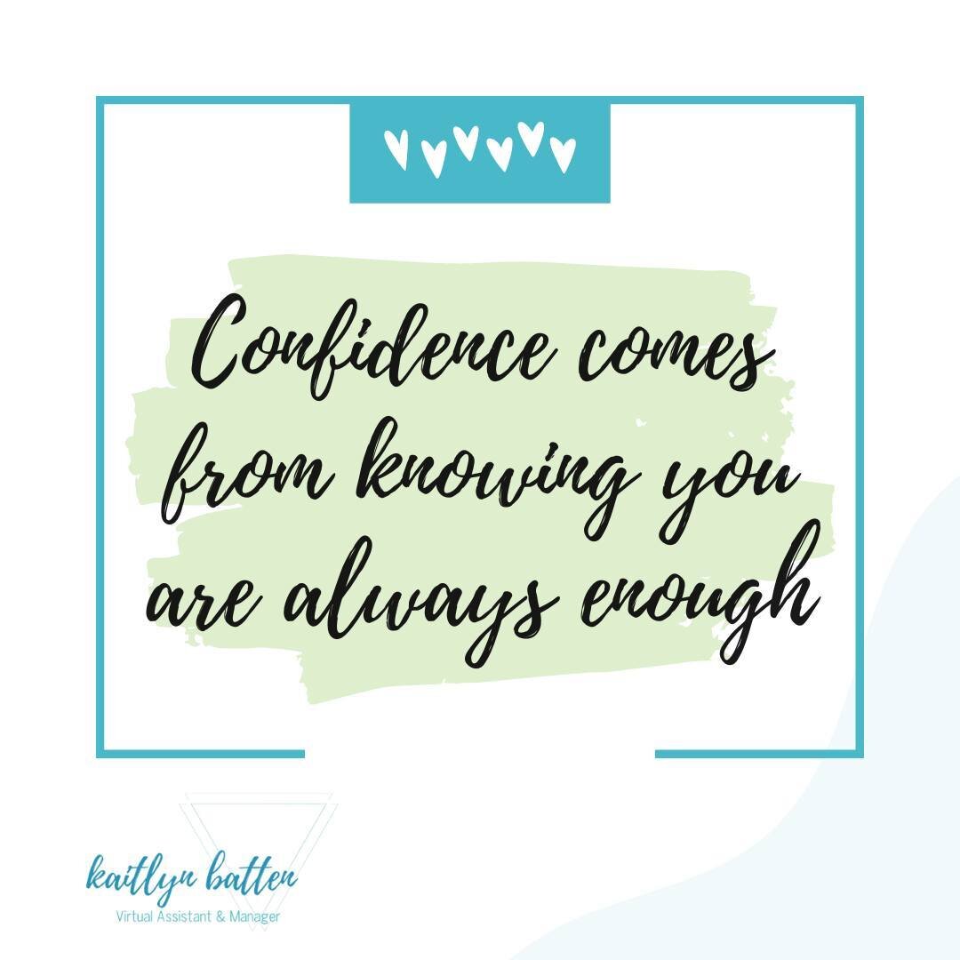 Confidence is one of the most important aspects of success. Having confidence gives you the boost you need to try new things, take chances, and reach for your goals. ⁠
⁠
You don't need to be perfect or even the best at something to be enough. Remembe