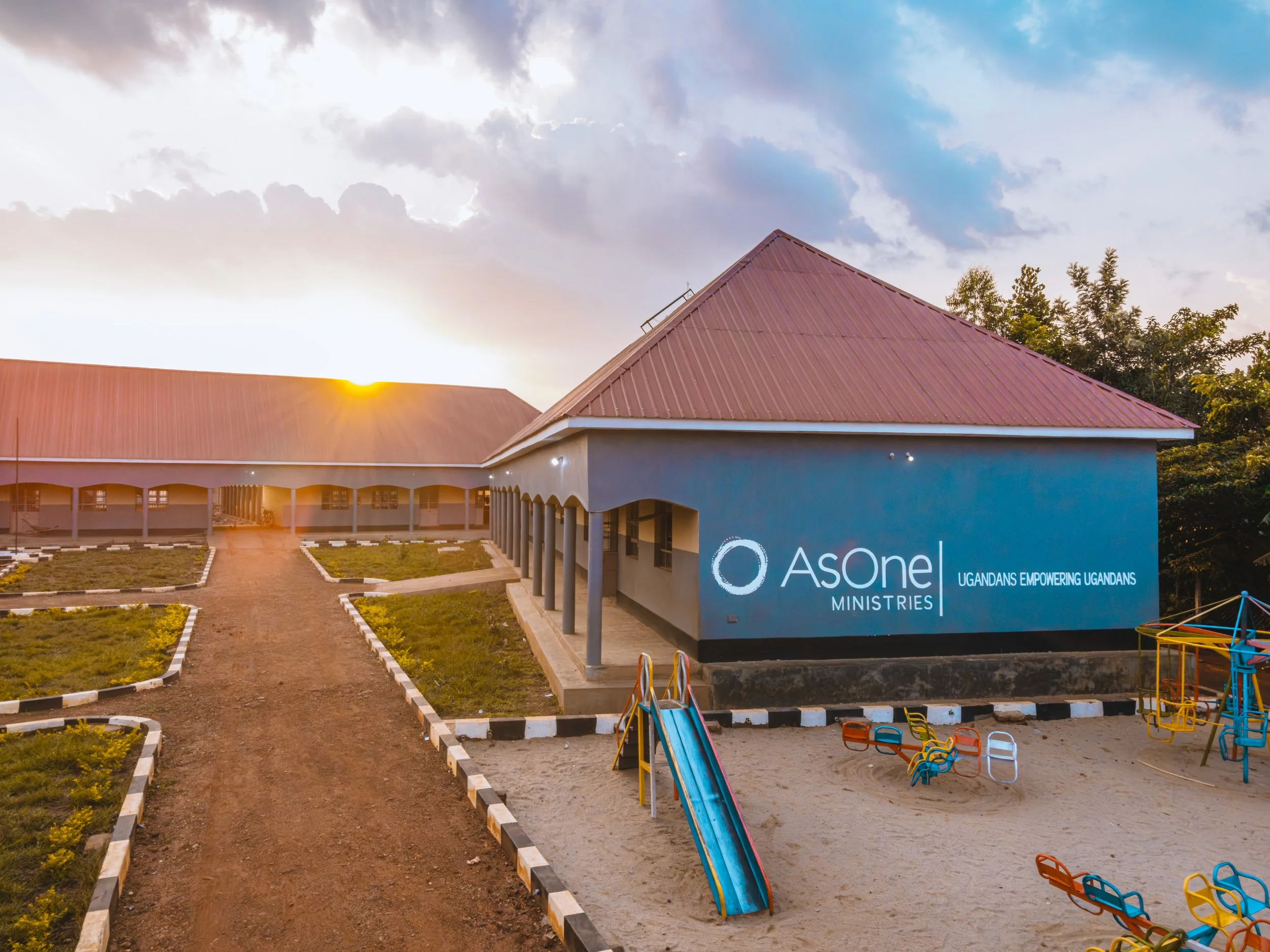 AsOne Ministries campus in Namutumba, Uganda, representing the vision to expand sustainable community development to ten communities by 2027.