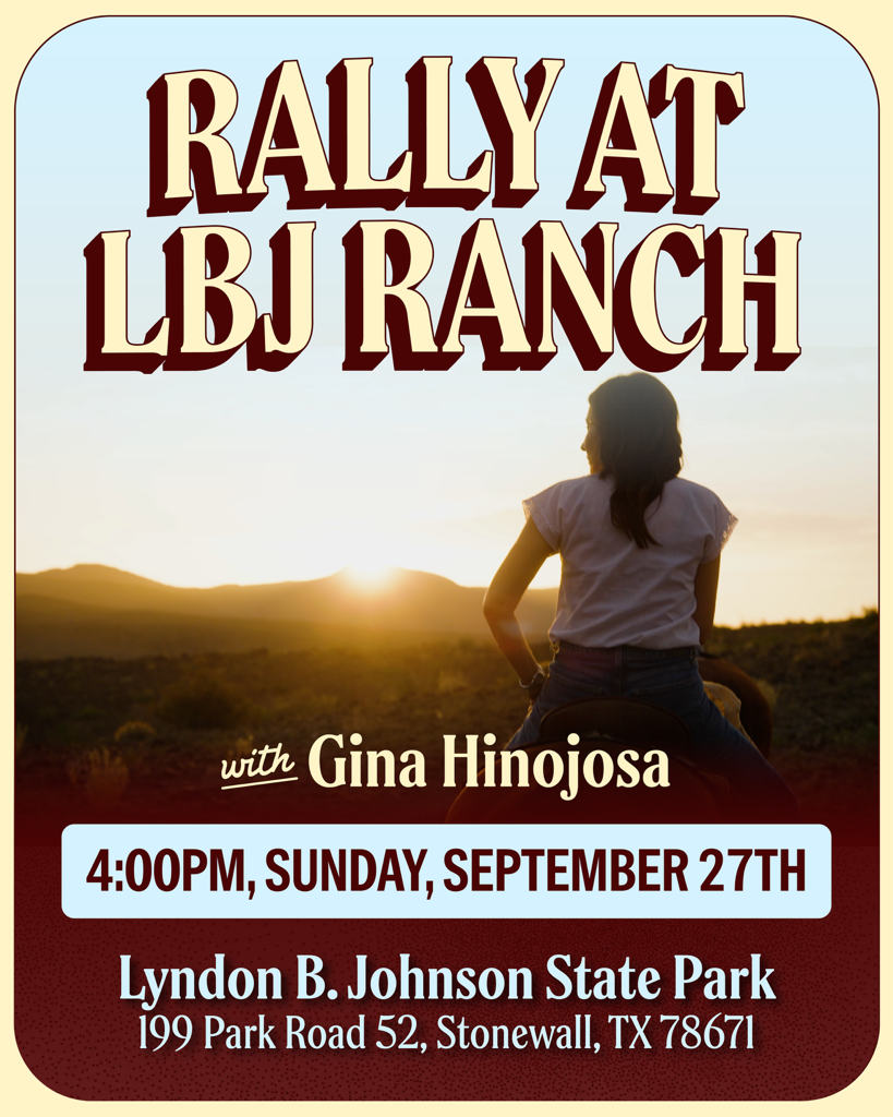 Rally at LBJ Ranch for Gina Hinojosa
