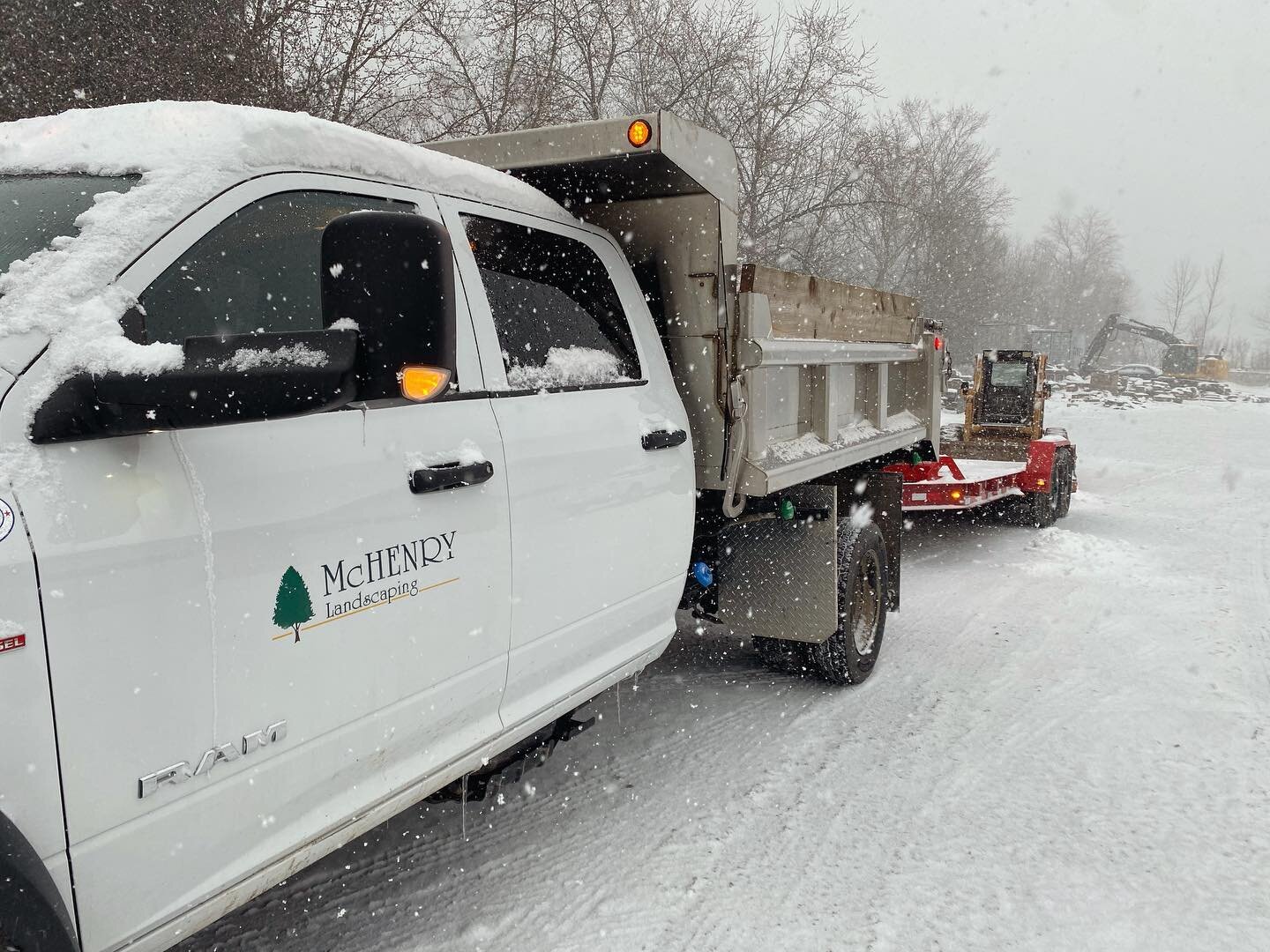 Mother Nature throwing us one more batch of fluffy stuff this morning. We&rsquo;re taking it in stride - all part of landscaping in NE Ohio&hellip; But seriously, can spring come any sooner? ❄️🌳🌸