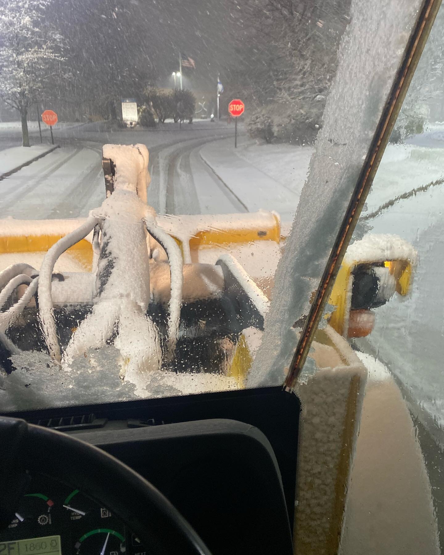 This just in. Spring is officially on hold ⏸. Swapping out spades and mulch for plows and salt.