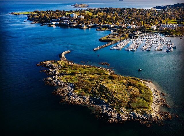 Oak Bay Marina and Trial Island Lighthouse in the background. You cannot get enough of Victoria.
