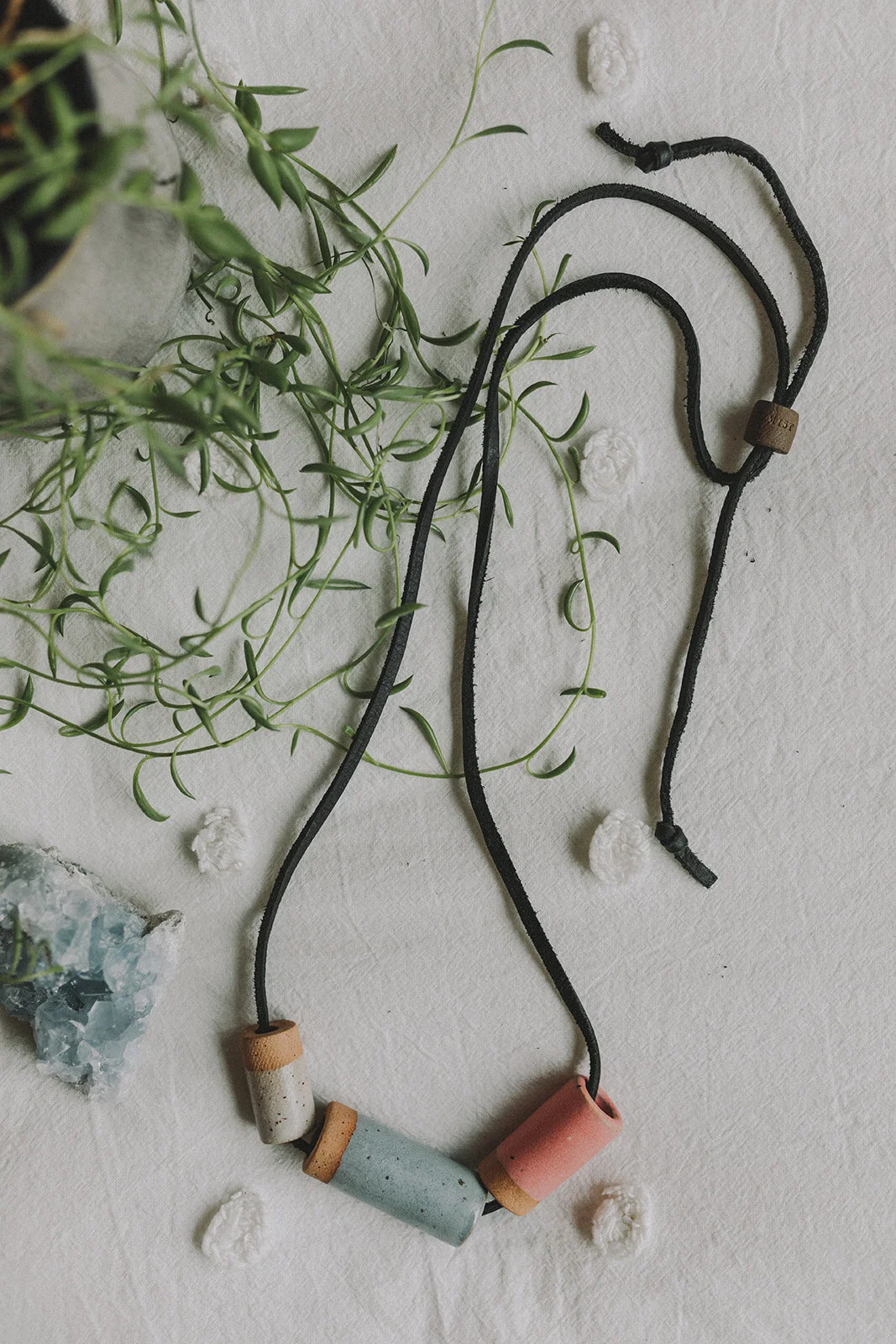 Dipped Bead Trio Necklace