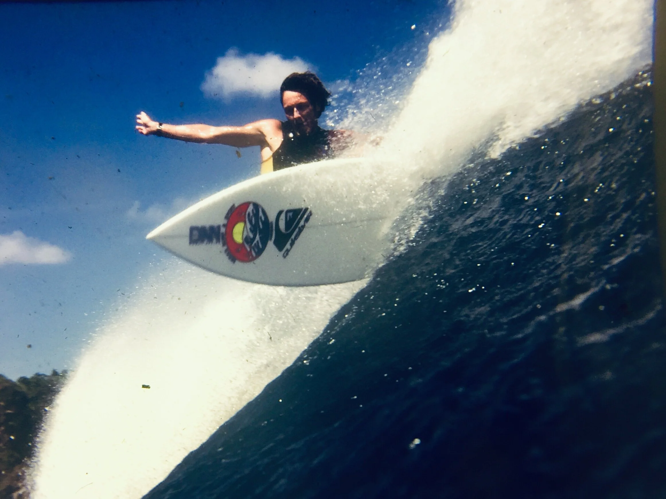 Hawaiian Mickey Neilson scored the very first cover of Surfing Life magazine with this rare Uluwatu water shot