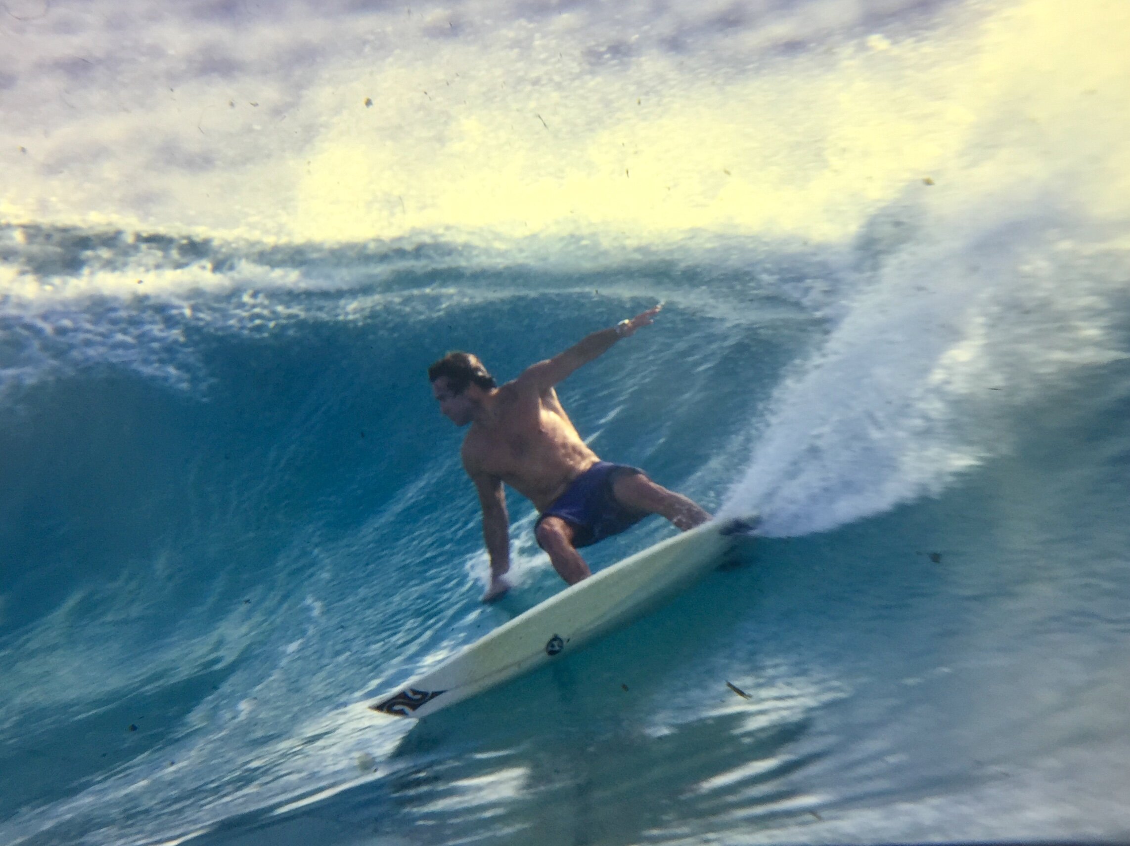  North Stradbroke Island legend Russell Specht laying it on a rail with perfect style  