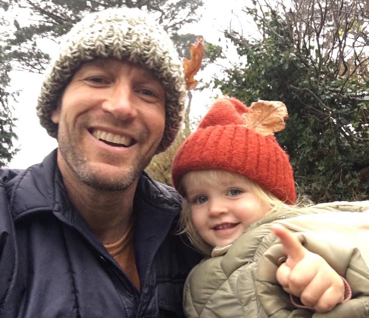  Beau and daughter Ava Grace rugged up against the northern winter  