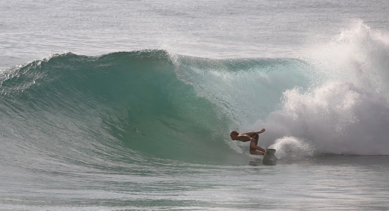 Zane swings into a nice bowly section.