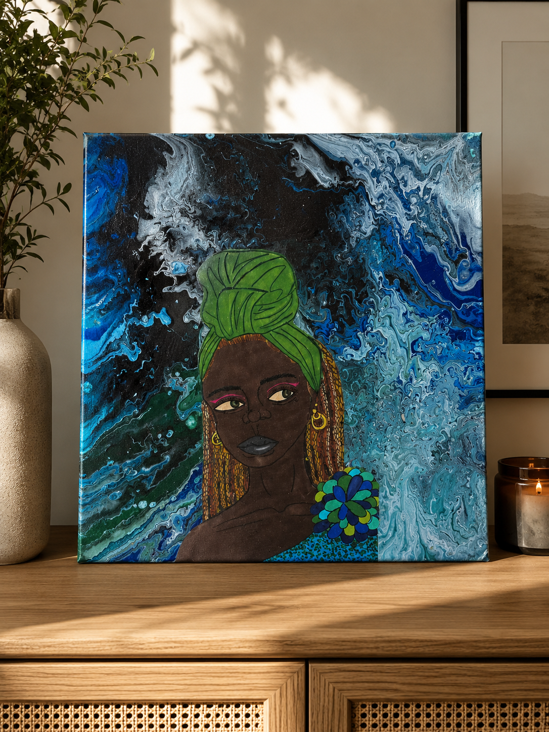 Badu on Canvas *Neptune’s Muse*