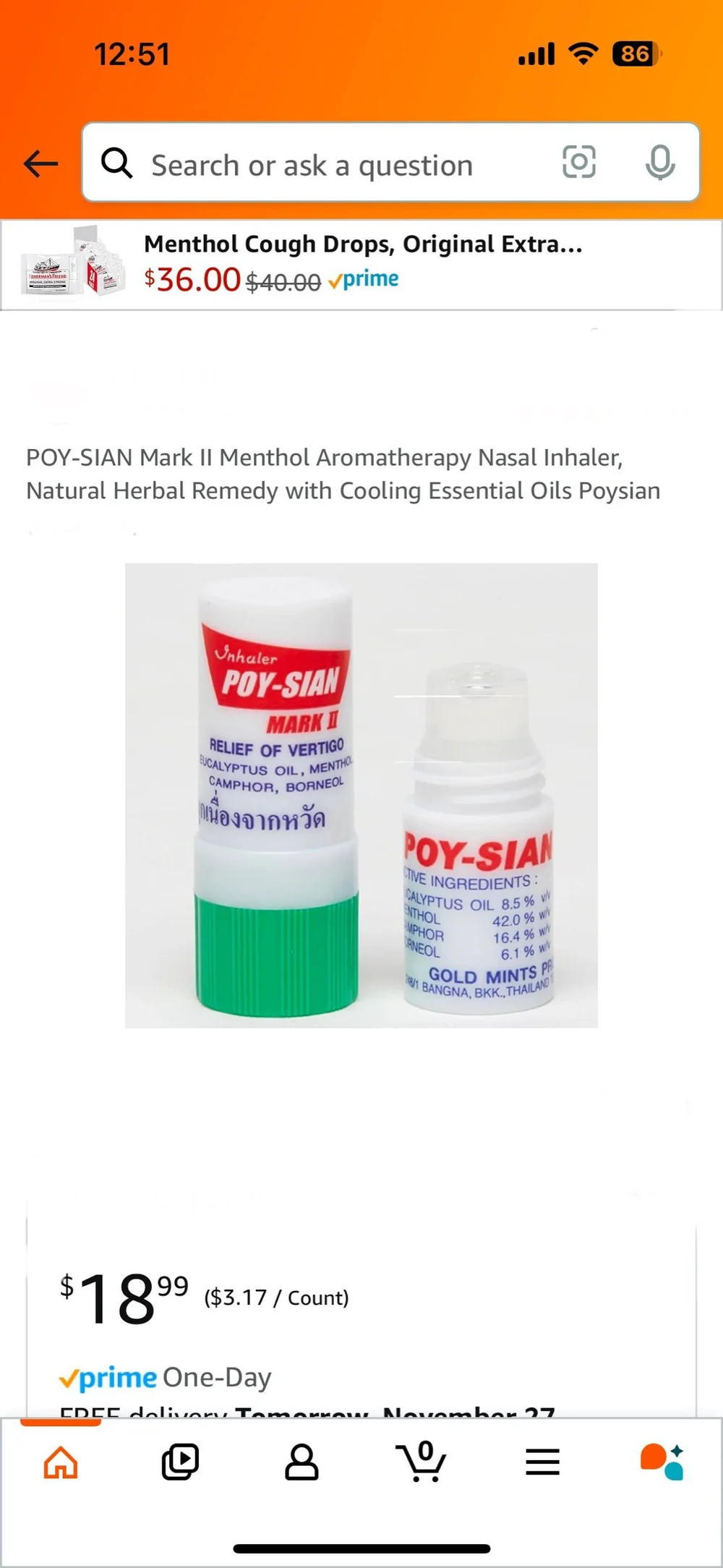 12 X Poy Sian Pimsaen Balm Oil Aroma Inhaler Thai Cold Flu