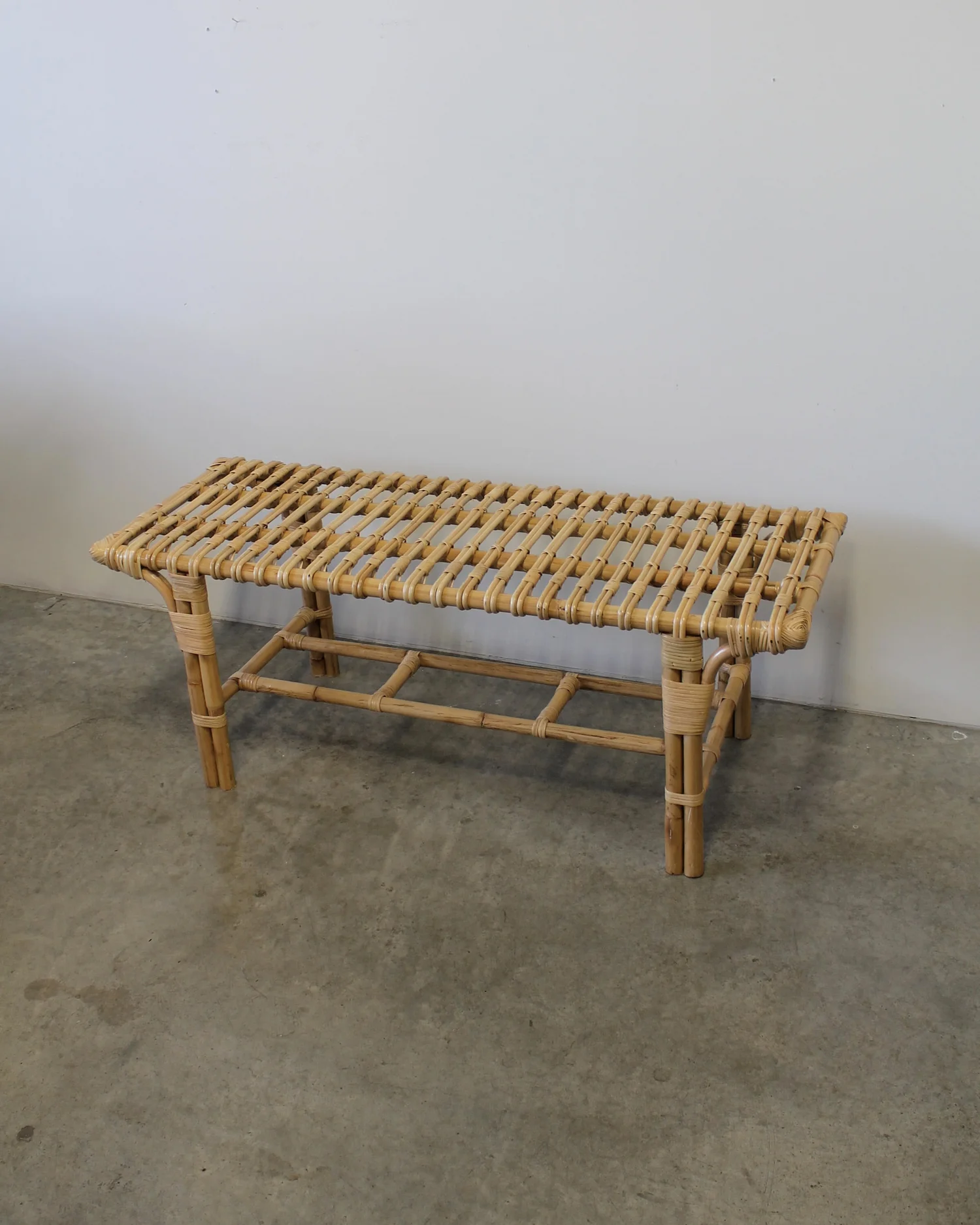 Rattan Bench Seat Bali Vibes