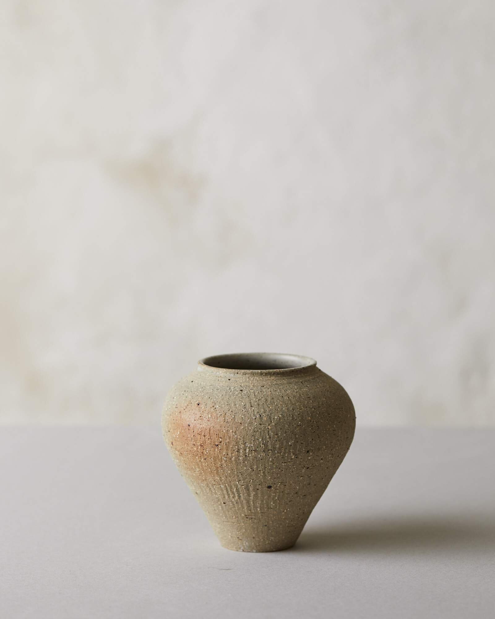 Unglazed Rough V Shaped Vase