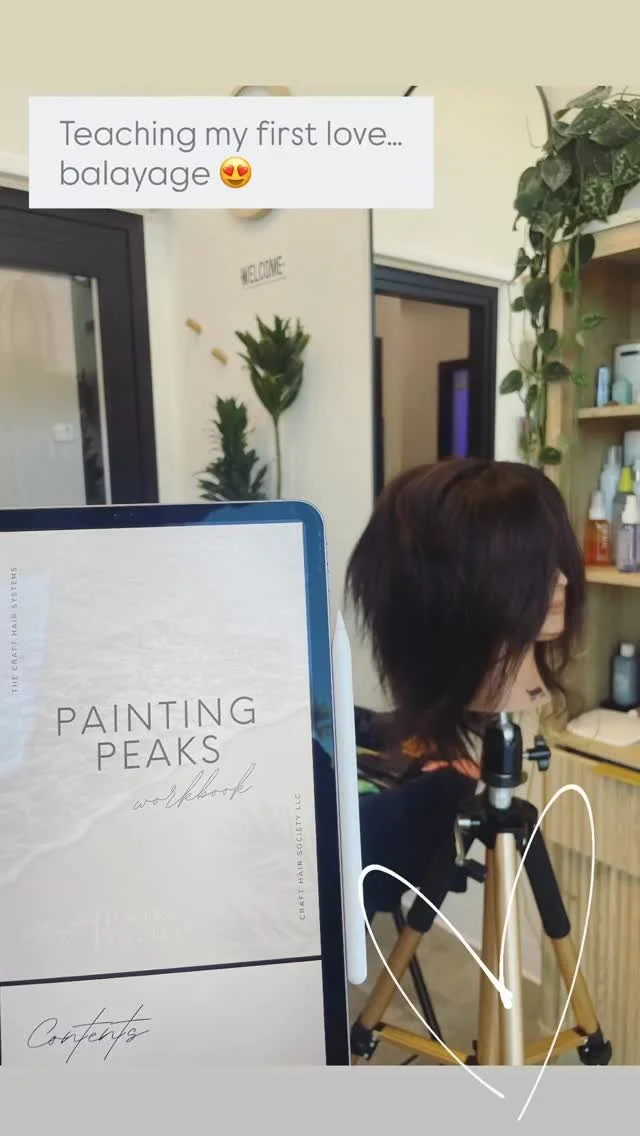 Teaching my very first love behind the chair…balayage ✨
Balayage—French for “to sweep”—isn’t just a trend, it’s a true art form. This hand-painted highlight technique creates a soft, luminous glow that look
