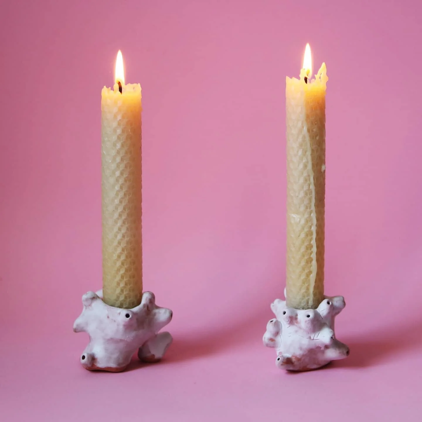 coral candle holders 💖
These candles are rolled beeswax by @sally_ant 🐝