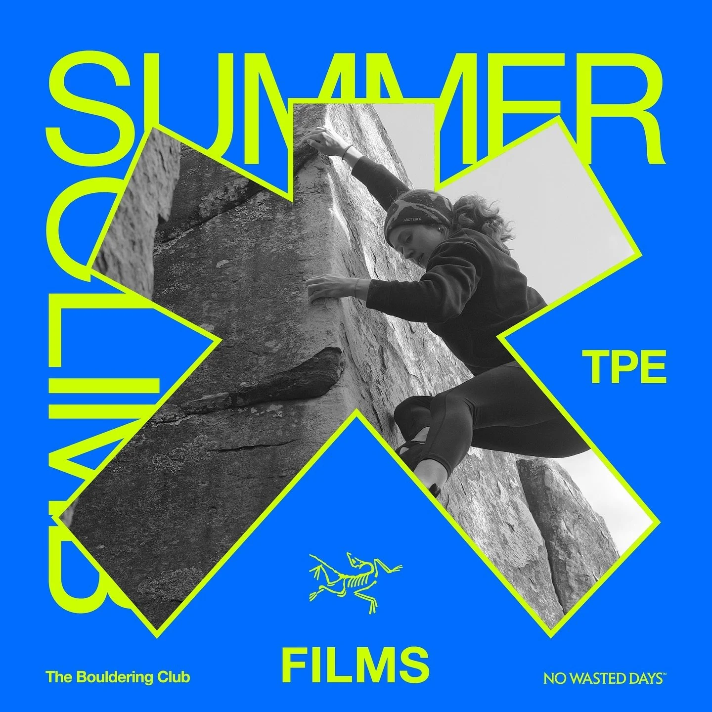 ✱ SUMMER OF CLIMB TAIPEI ✱
↳ FILMS 
↳ ARC’TERYX 始祖鳥迷你影展片單
↳ Climbing is a kind of living.
攀登/抱石作為一種生活方式與態度。選片策略分為兩大主軸:「Climbing is,」著重攀登者自身面對極限挑戰的內心狀態,及個體與自然間建立連結的過程;「More than Bouldering」進一步觀看攀登社群的真實能量,從自我挑戰與成長,到如何在生活與攀岩之間找尋平衡。
➜ DAY 1|2024