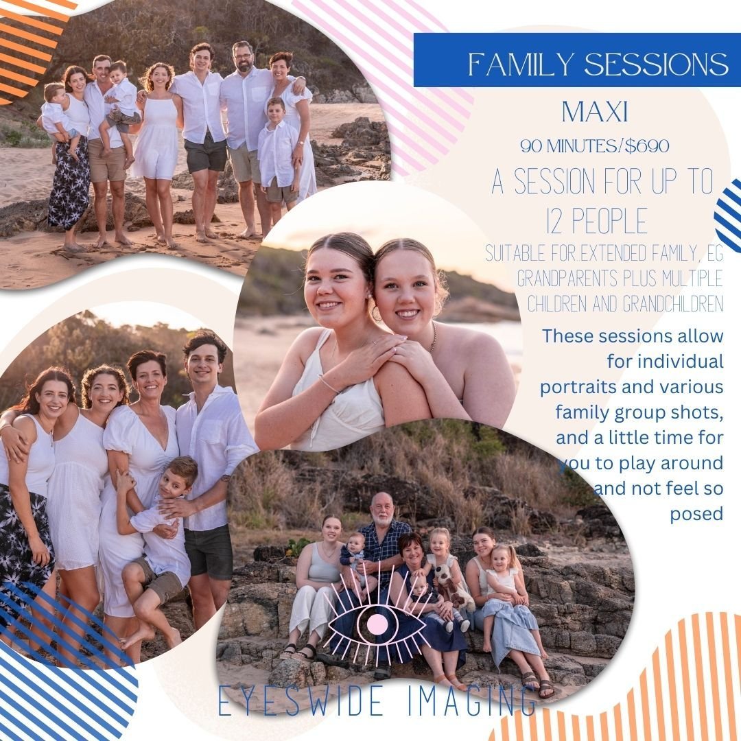 Good morning everyone, it's such a beautiful day here, I feel like I'm going to be saying that every day for the next 4 months or so! I'm sharing this morning the final family photo session package I have available. This one is the big mama, for exte