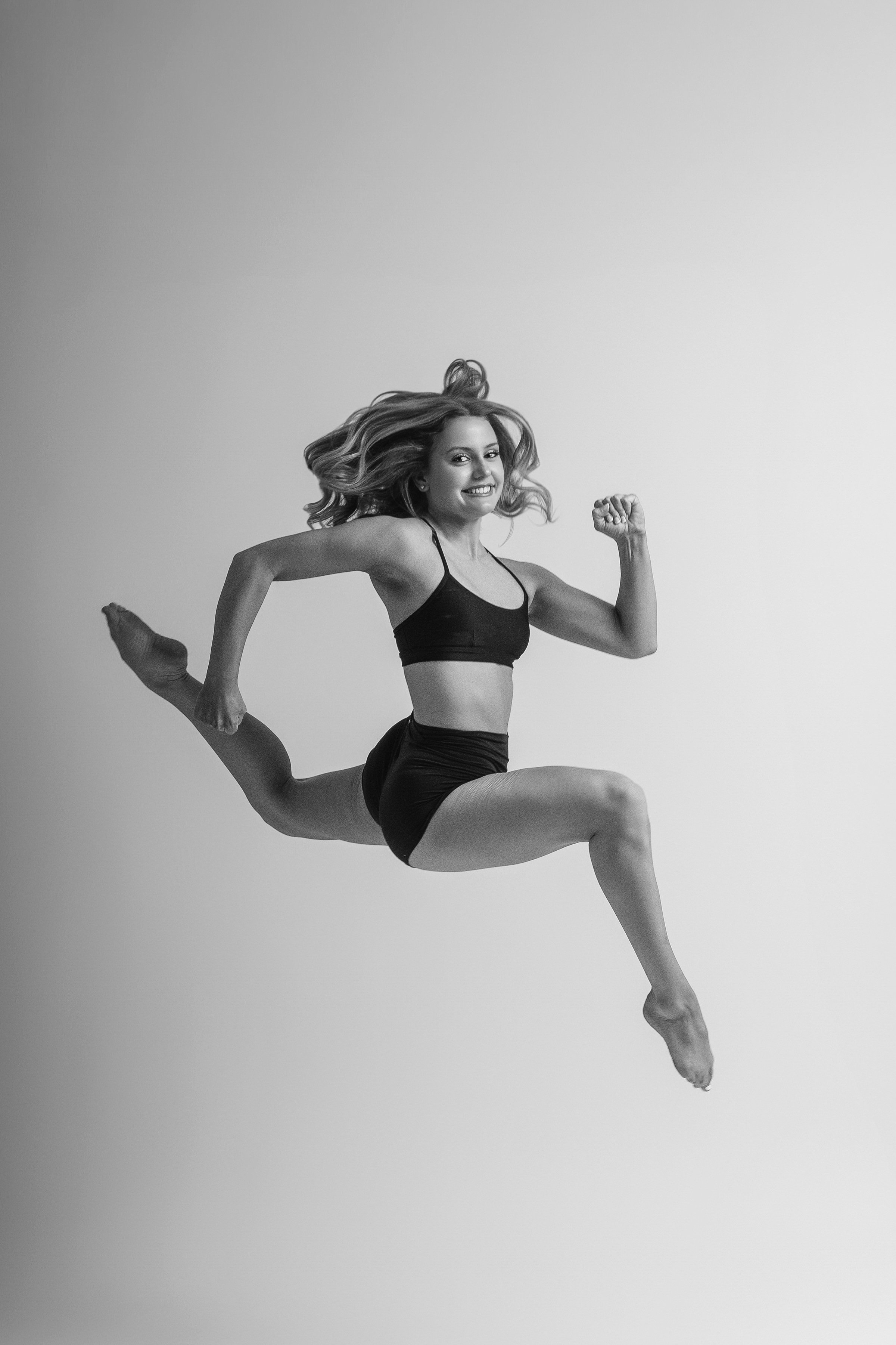 Studio dance portrait in North Myrtle Beach showcasing dynamic movement and professional dance photography. 