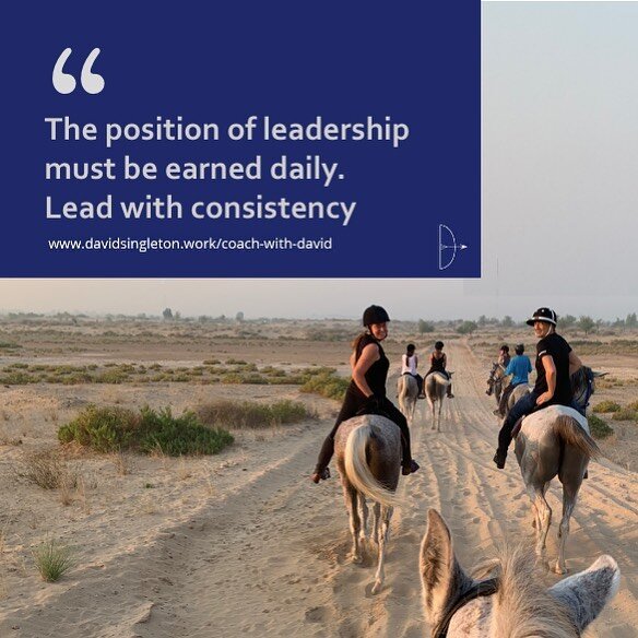 I have had the privilege of learning to ride in the Arabian desert, an incredible gift. 
A leadership mindset is developed daily through repetition and experience thus gaining the respect of your team, and that&rsquo;s the same when you learn to rid