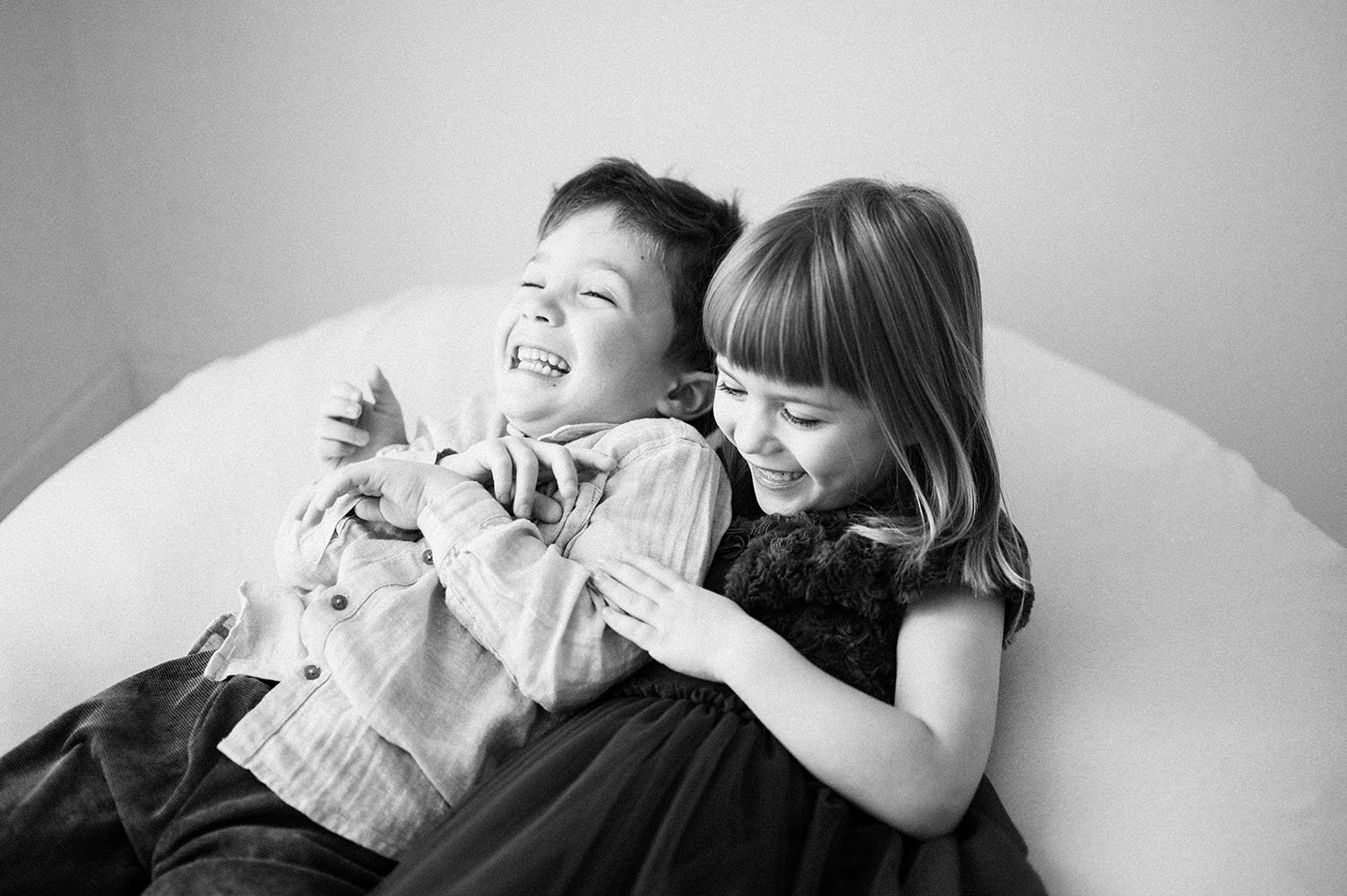 Fotografia famiglia bimbi che ridono