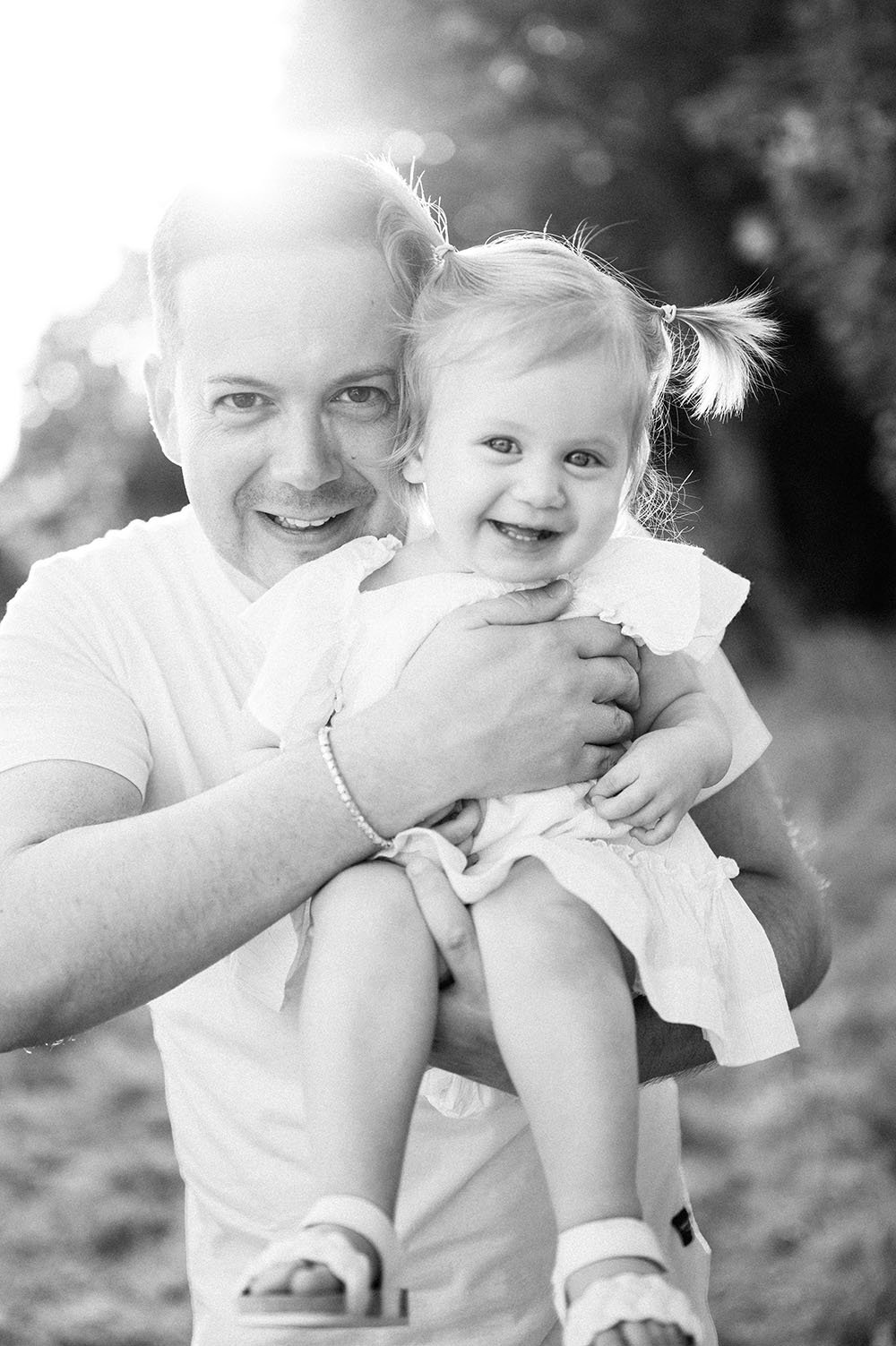 Fotografia famiglia papà con bimba piccola