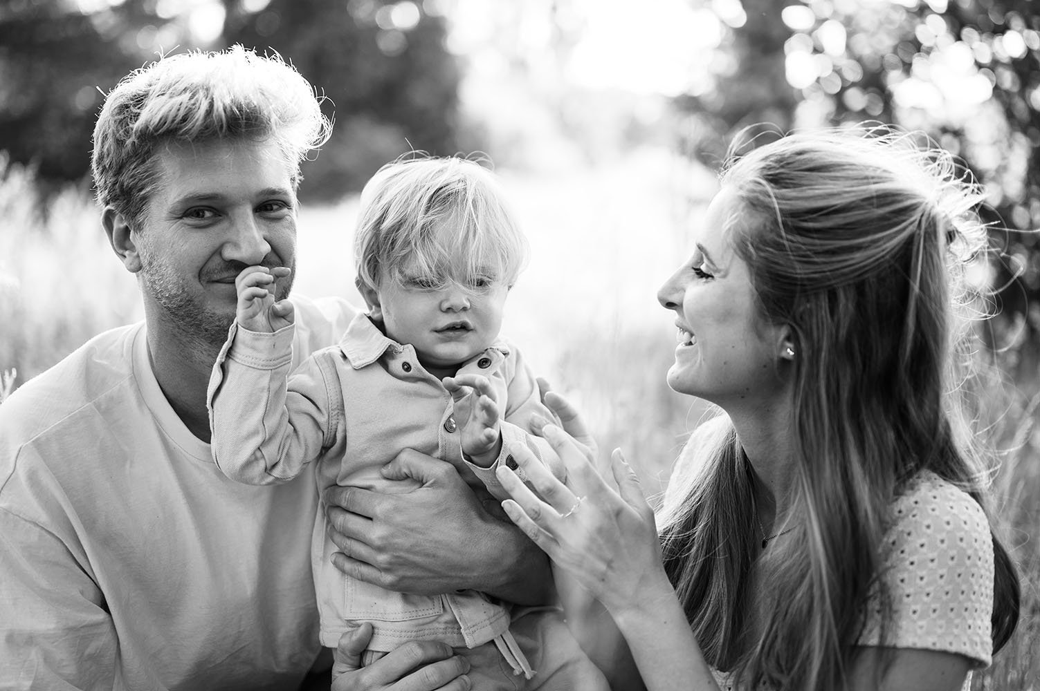 Fotografia famiglia bambino biondo