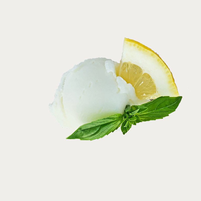 zitrone basilikum sorbet