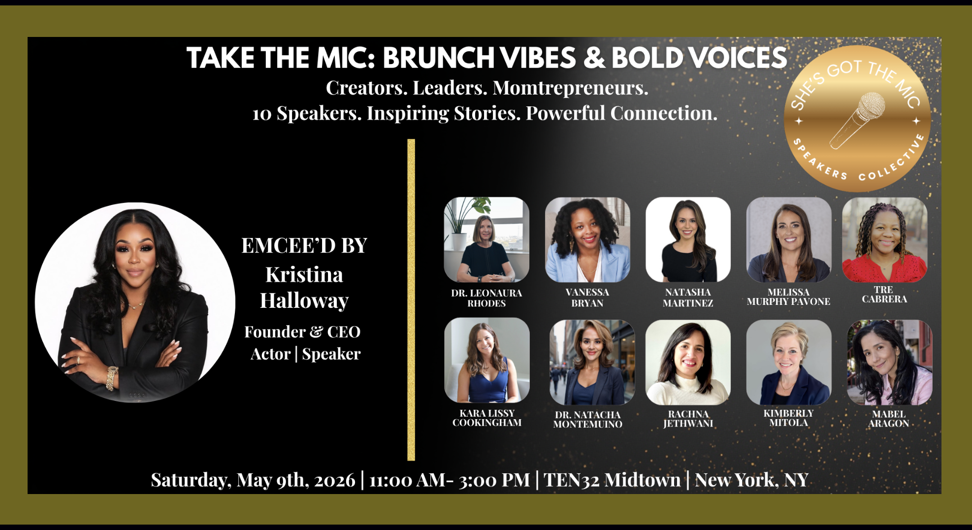 Tre Cabrera featured on speaker line-up for the She's Got the Mic Speakers Collective event.