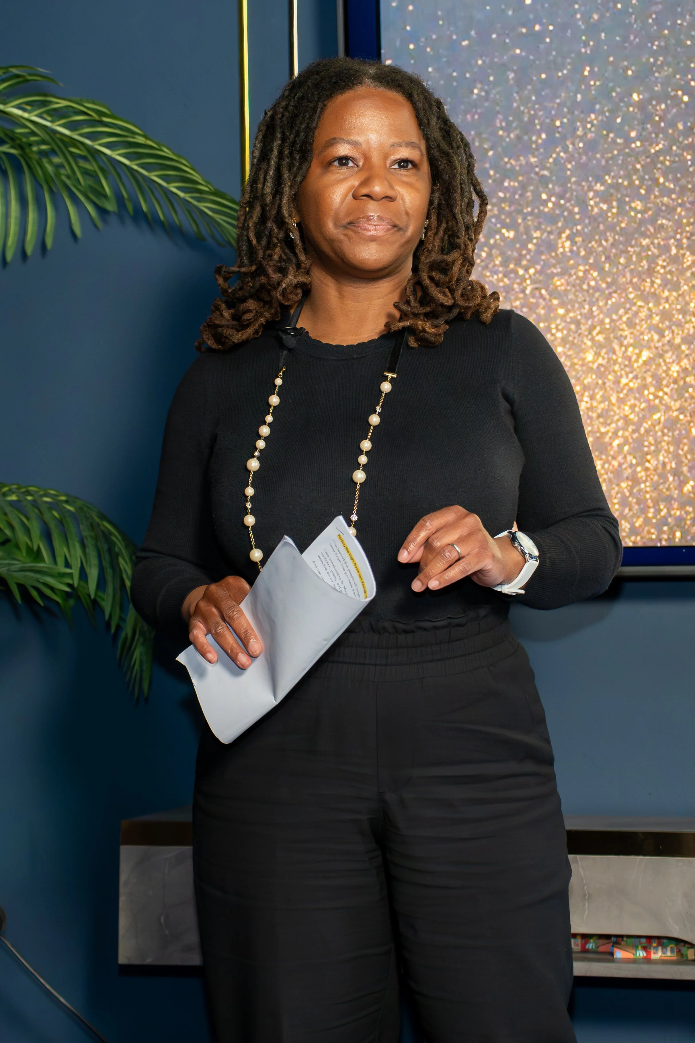 Tre Cabrera speaking at the She's Got the Mic Speakers Collective event in NYC.