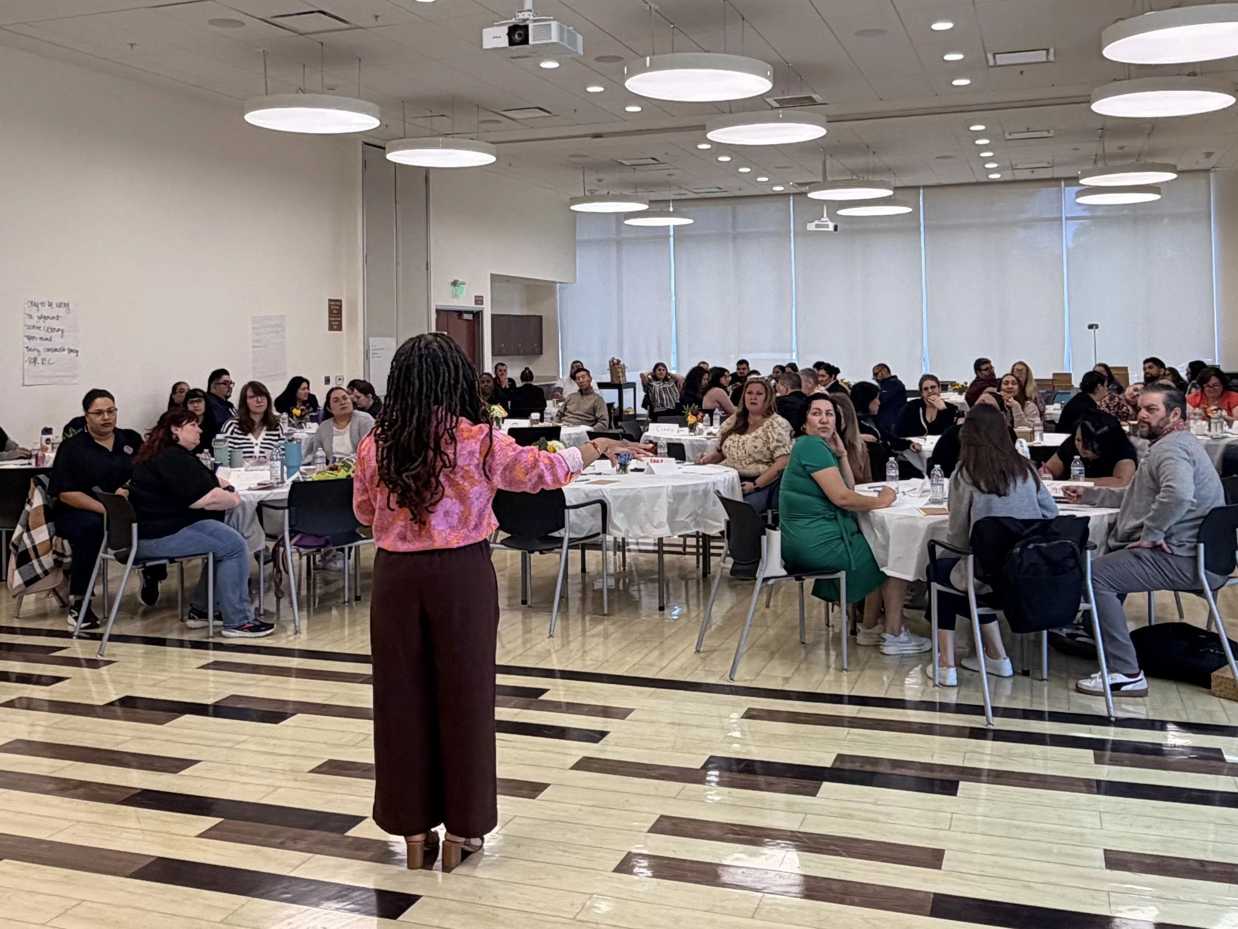 Tre Cabrera facilitating a transformational leadership development intensive. 