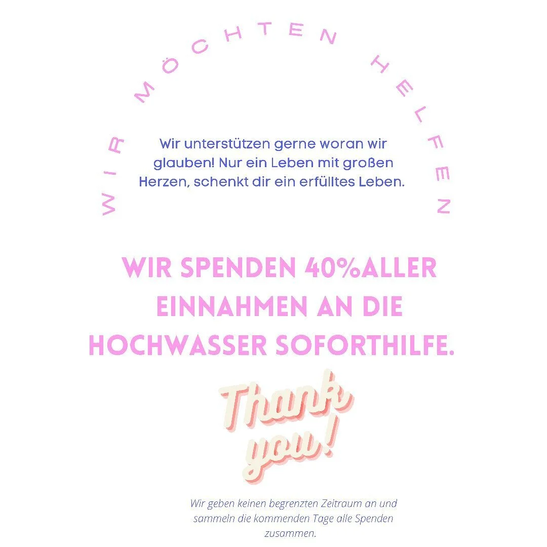WIR M&Ouml;CHTEN HELFEN !!! 

Somit m&ouml;chten wir  40% aller Einnahmen von @emiliothelabel spenden und einen kleinen Teil dazu beitragen. 

Denkt dran ihr lieben Herzen, alles Gute was ihr zu geben habt kommt doppelt und dreifach auf allen m&ouml;