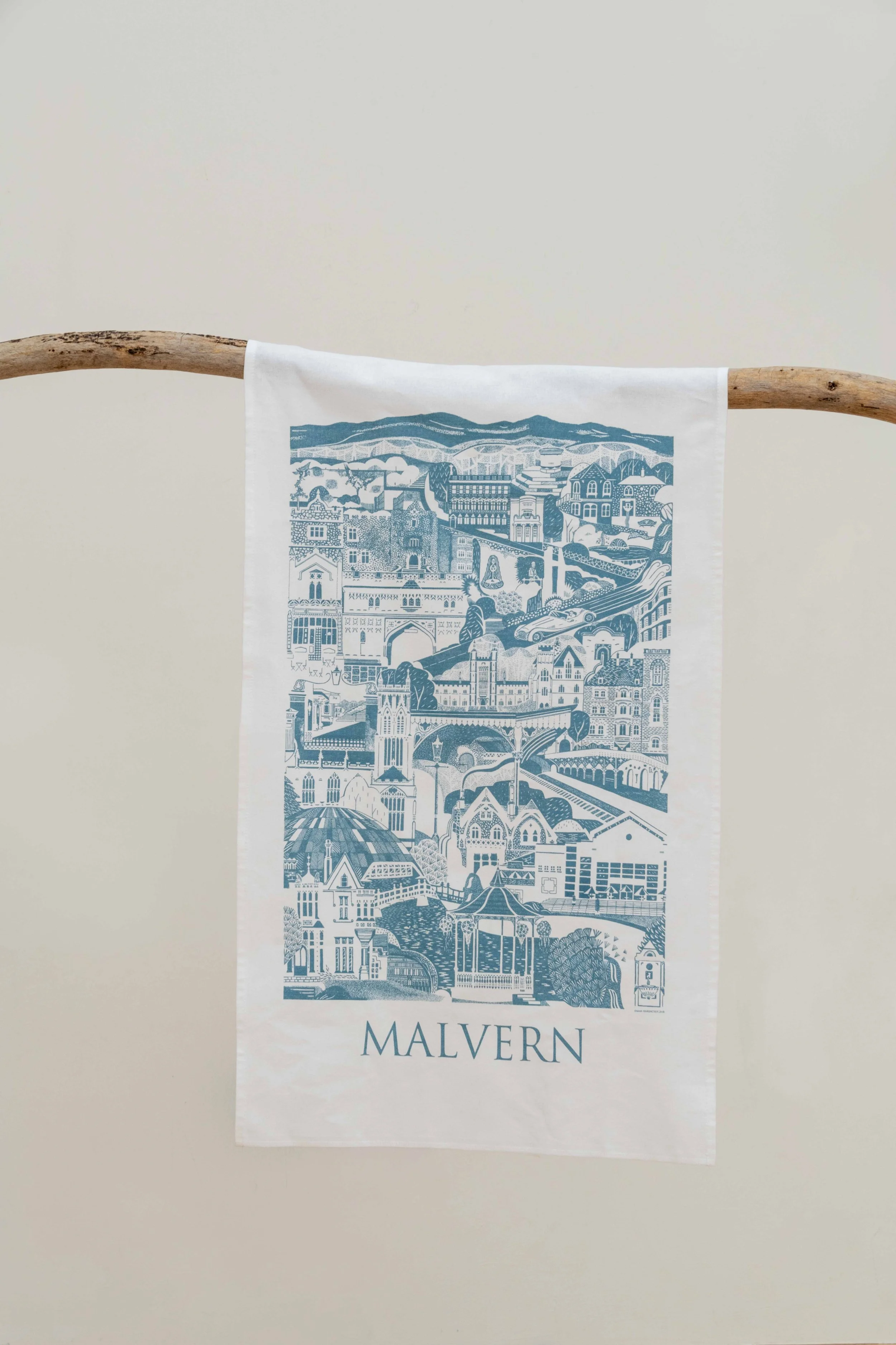 Malvern Cityscape Tea Towel