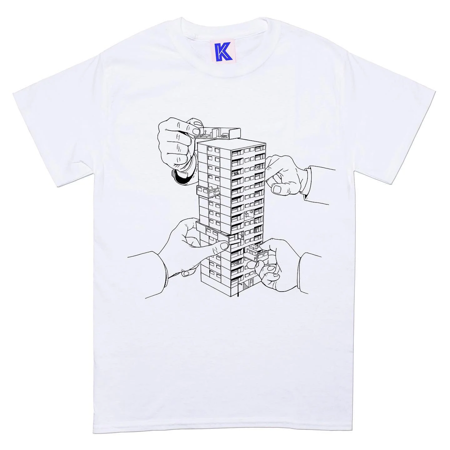 Born and bred in South London, Knowledge and Kin launched the brand in 2020. Collaborating with local artists to turn their work into wearable art. Both t-shirts and tote bags are made from 100% cotton, curated in London and screen printed in the UK

