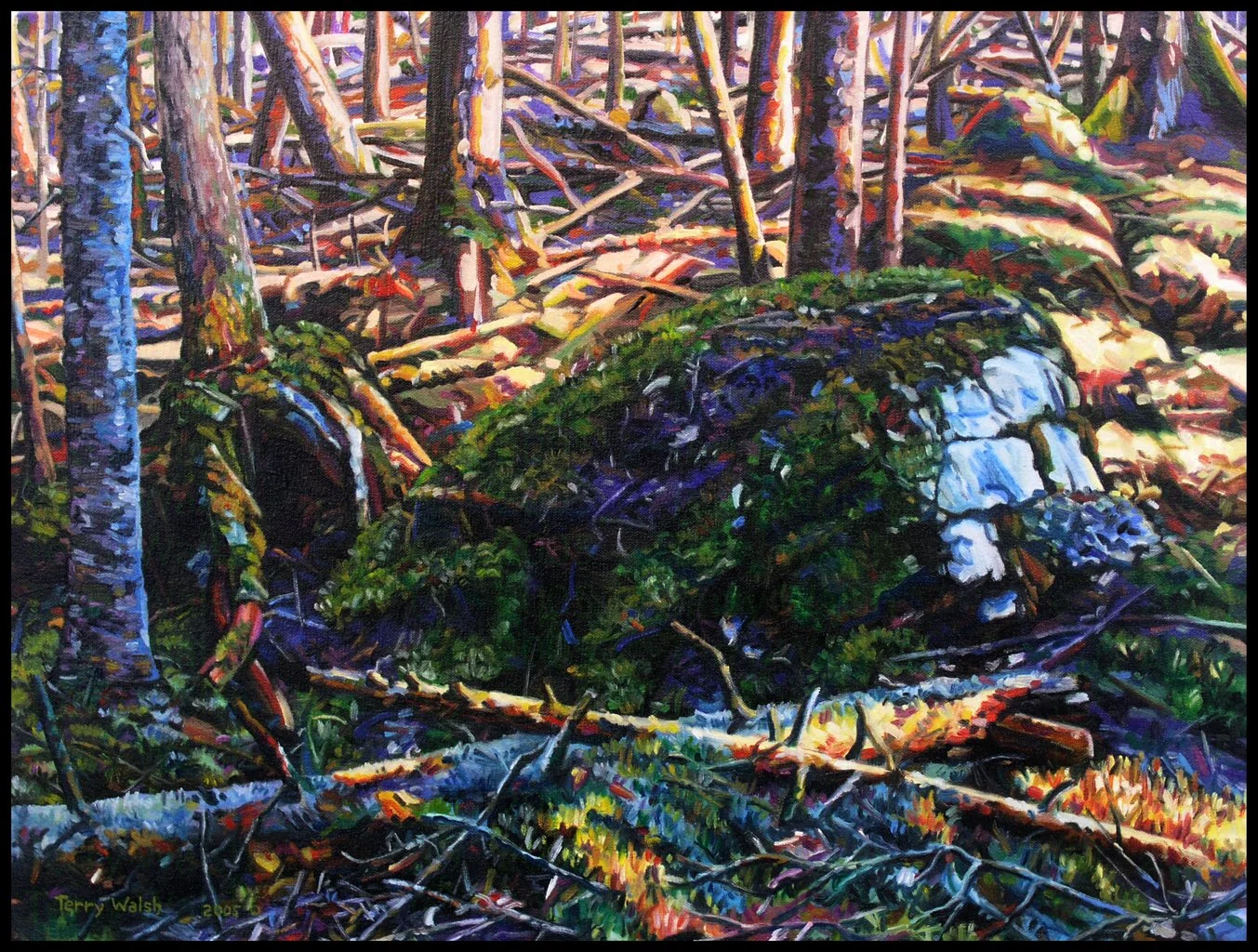 Backyard Blue Rocks oil on canvas 24 x 18
2005, Synchronicity Gallery, Glen Arbor, MI