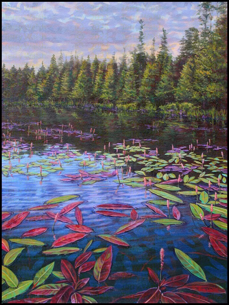 Floating Flowers  oil on canvas 24 x 28 2023