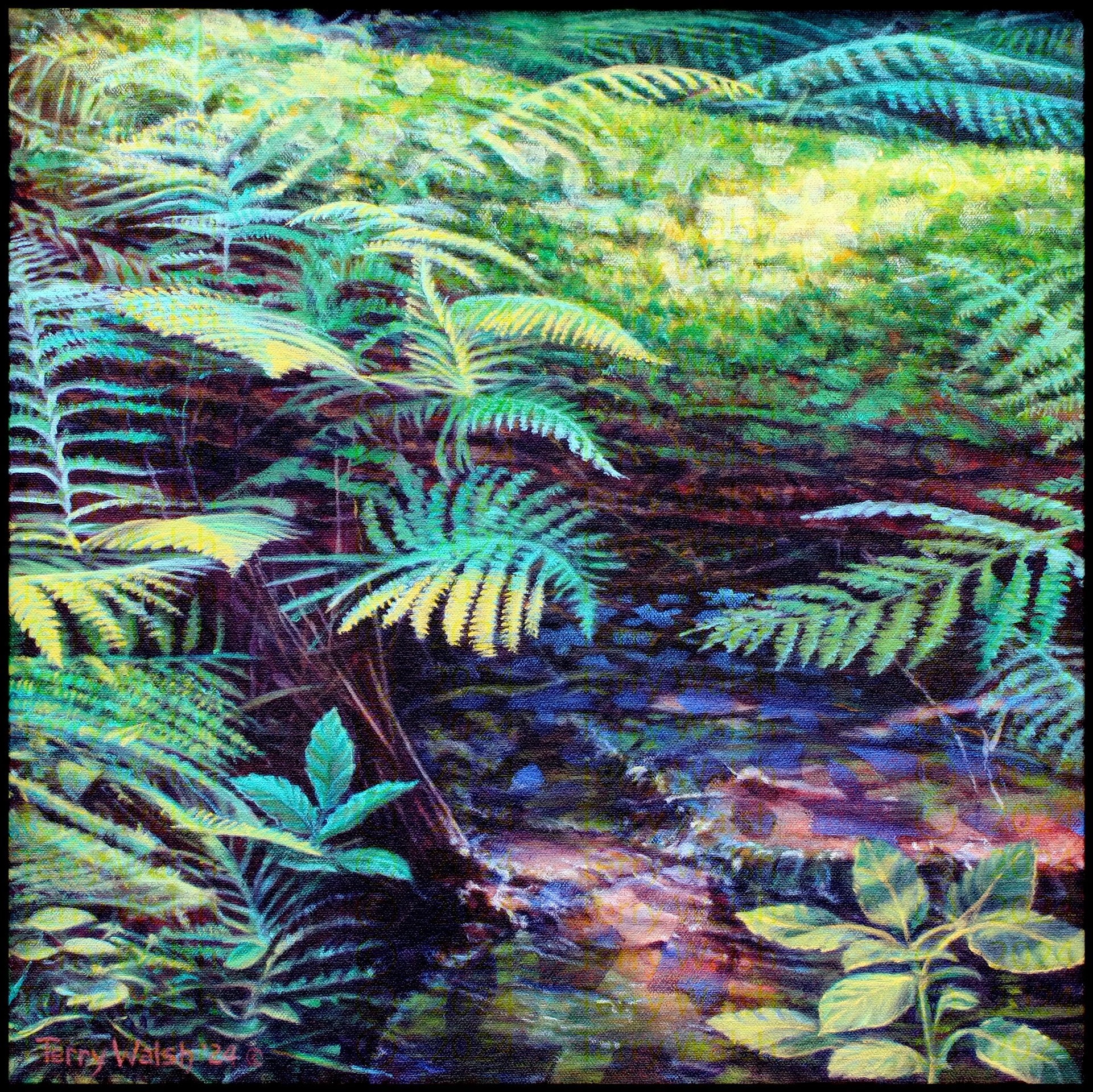 'Gravity And It's Opposite", oil on canvas
15 x 15  2024