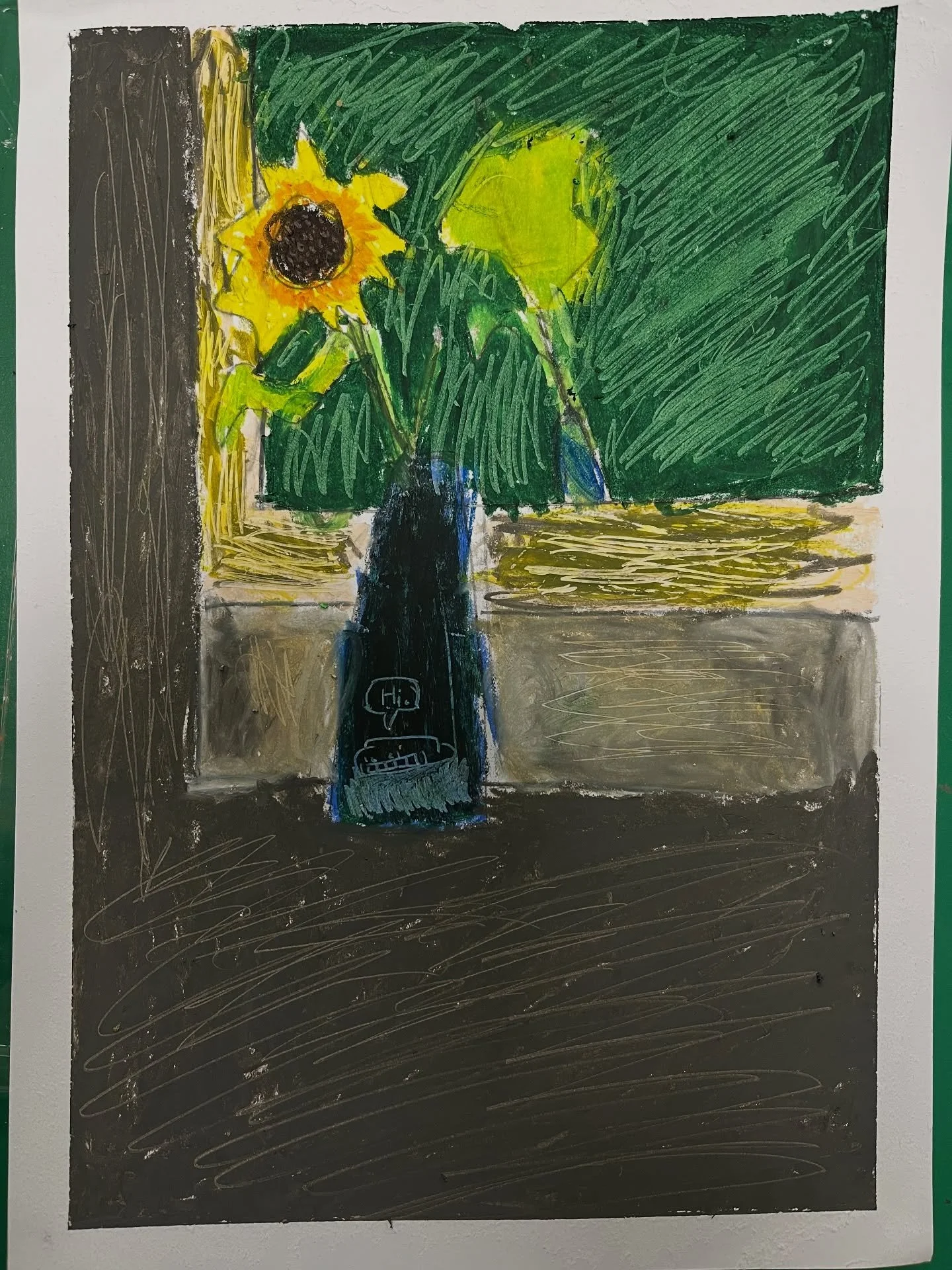 Our artists have taken inspiration from David Hockneys @david_hockney @davidhockneyandmore incredible IPad drawings of the view from his Bridlington bedroom window featuring in the book &lsquo;My Window&rsquo;. We tried to emulate the mark making cre