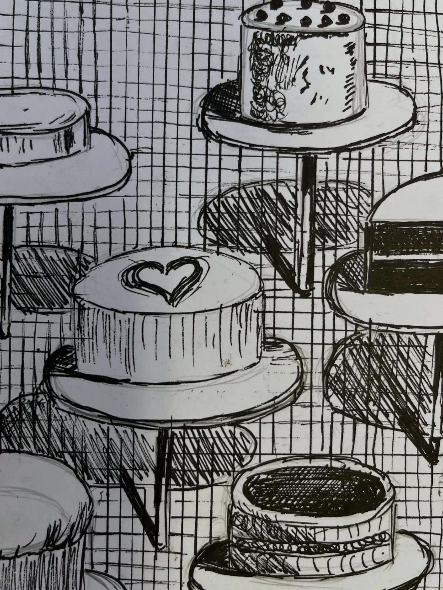 Look at these absolutely stunning interpretations of Wayne Theibald&rsquo;s cake etchings by our young artists. @waynethiebaudart @courtauld