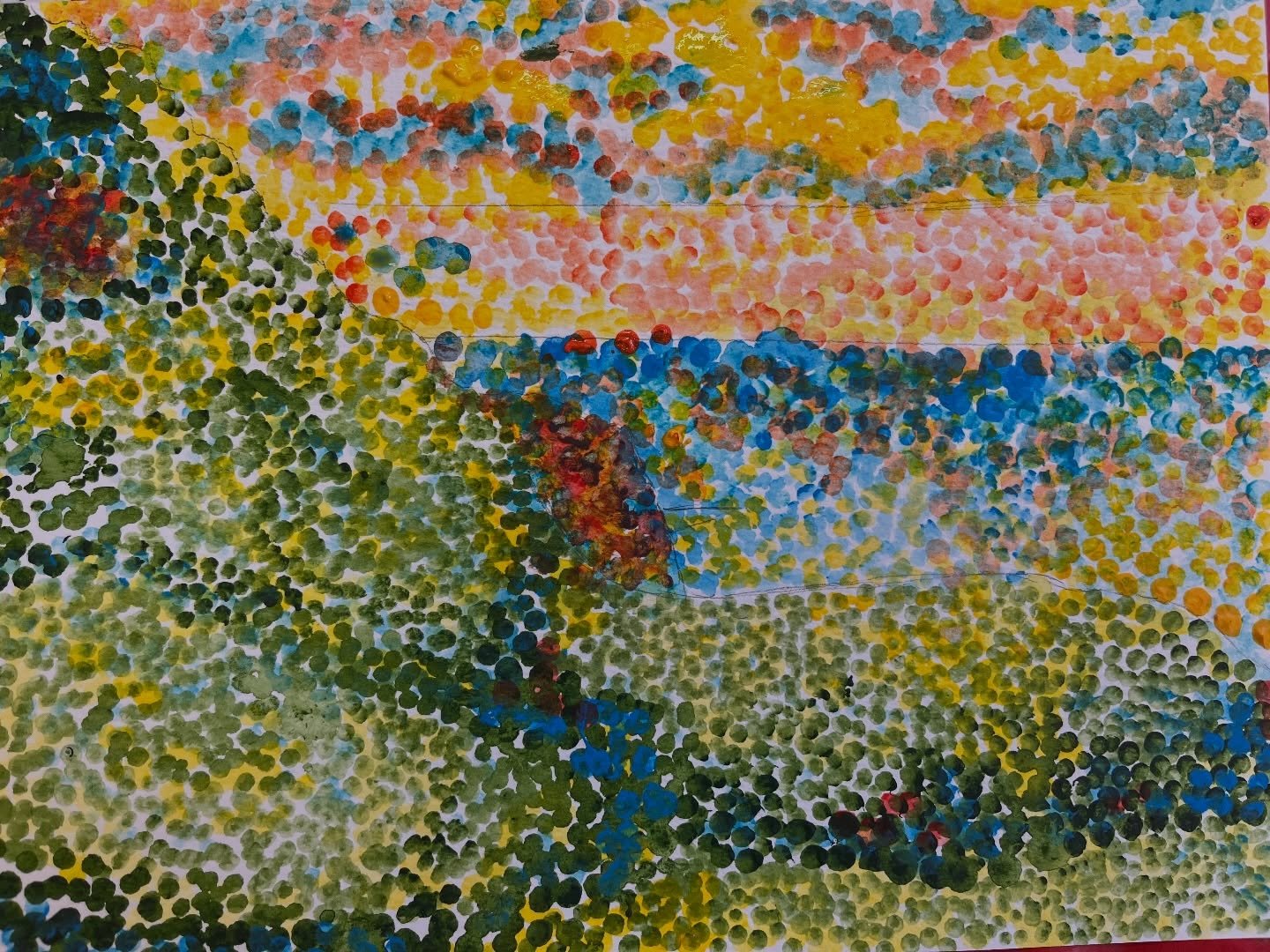 Coming along beautifully!!!! Our young artists responds to George&rsquo;s Seurat&rsquo;s work @thecourtauldinstituteofart @courtauld .