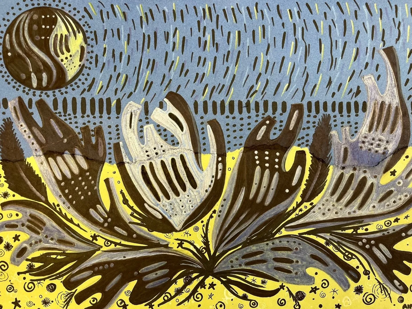 More absolutely amazing Angie Lewin inspired artworks by our Saturday 2 artists. So individual, so incredible, so proud!!!