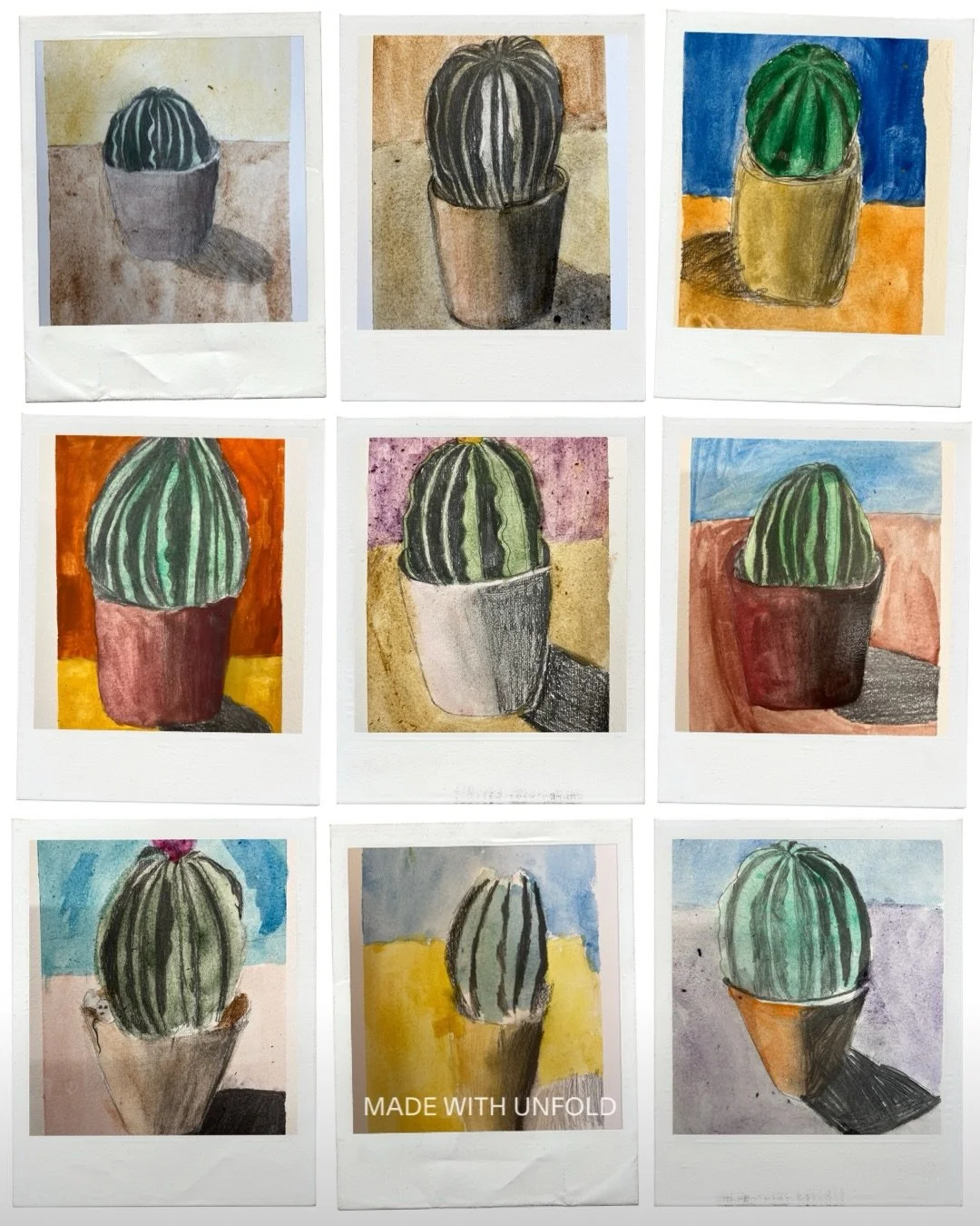 Amazing cacti inspired by Giorgio Morandi created by our younger Saturday artists this morning. Stunning work! Xxxx