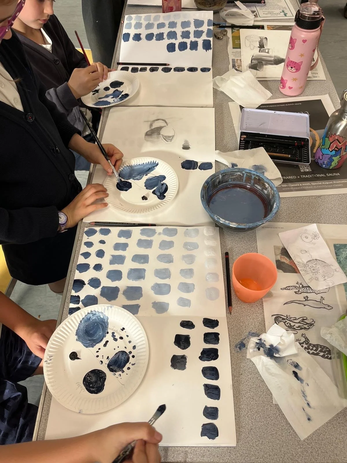 Absolutely stunning investigations into tints and shades by our young artists this week. We are learning how to create tone when we paint in readiness to create our own versions of our Giorgio Morandi inspired still lives.