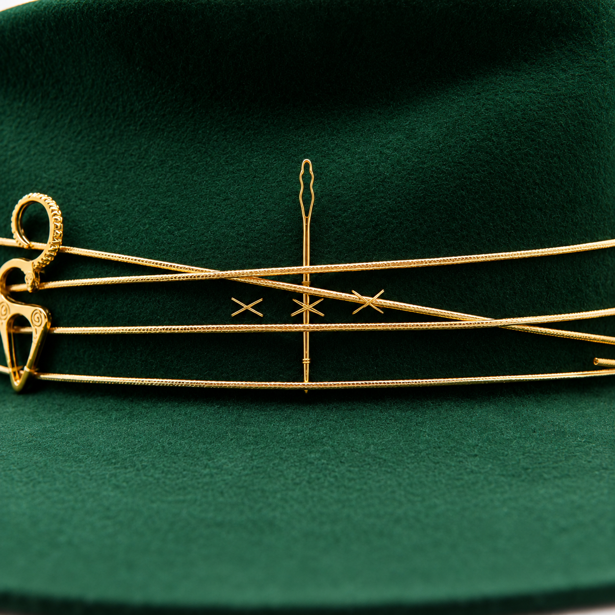 Emerald Felt Hat with Gold Ornamentation.png
