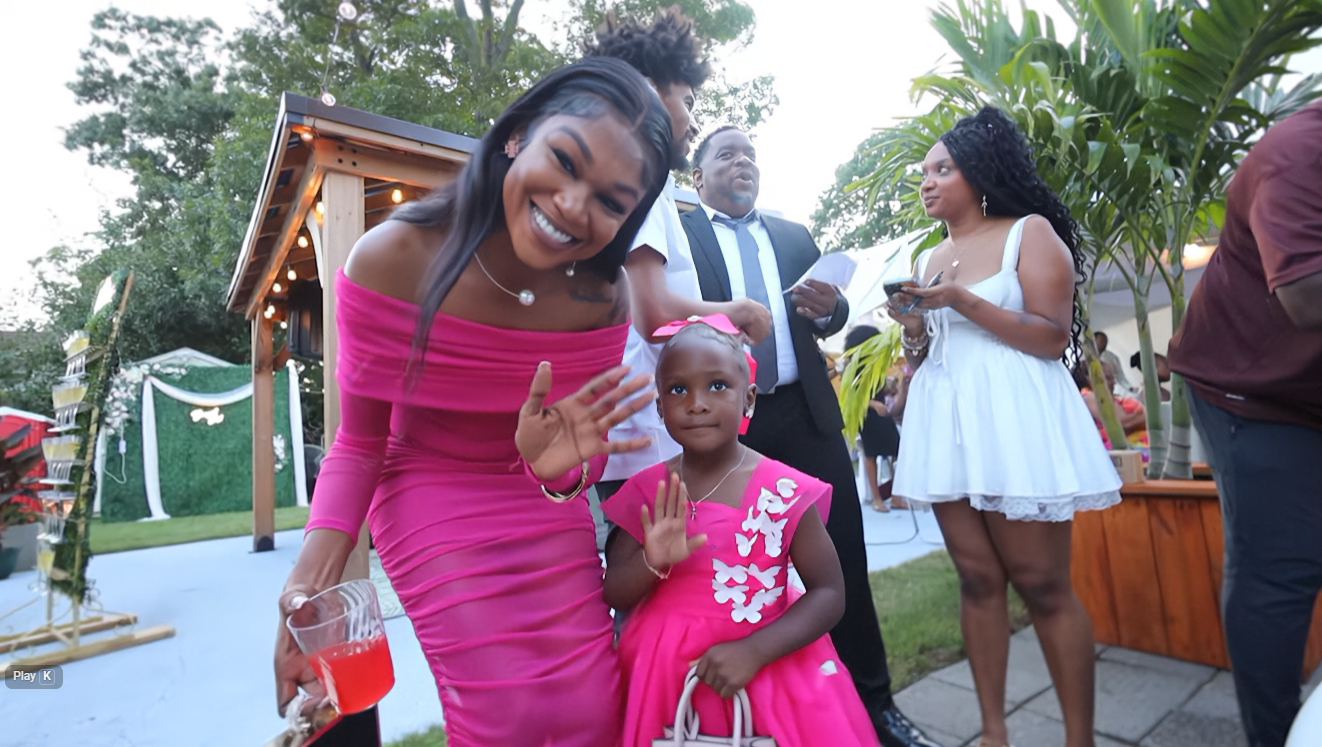 Frame from an outdoor birthday-event highlight video produced by LK Supreme Media.