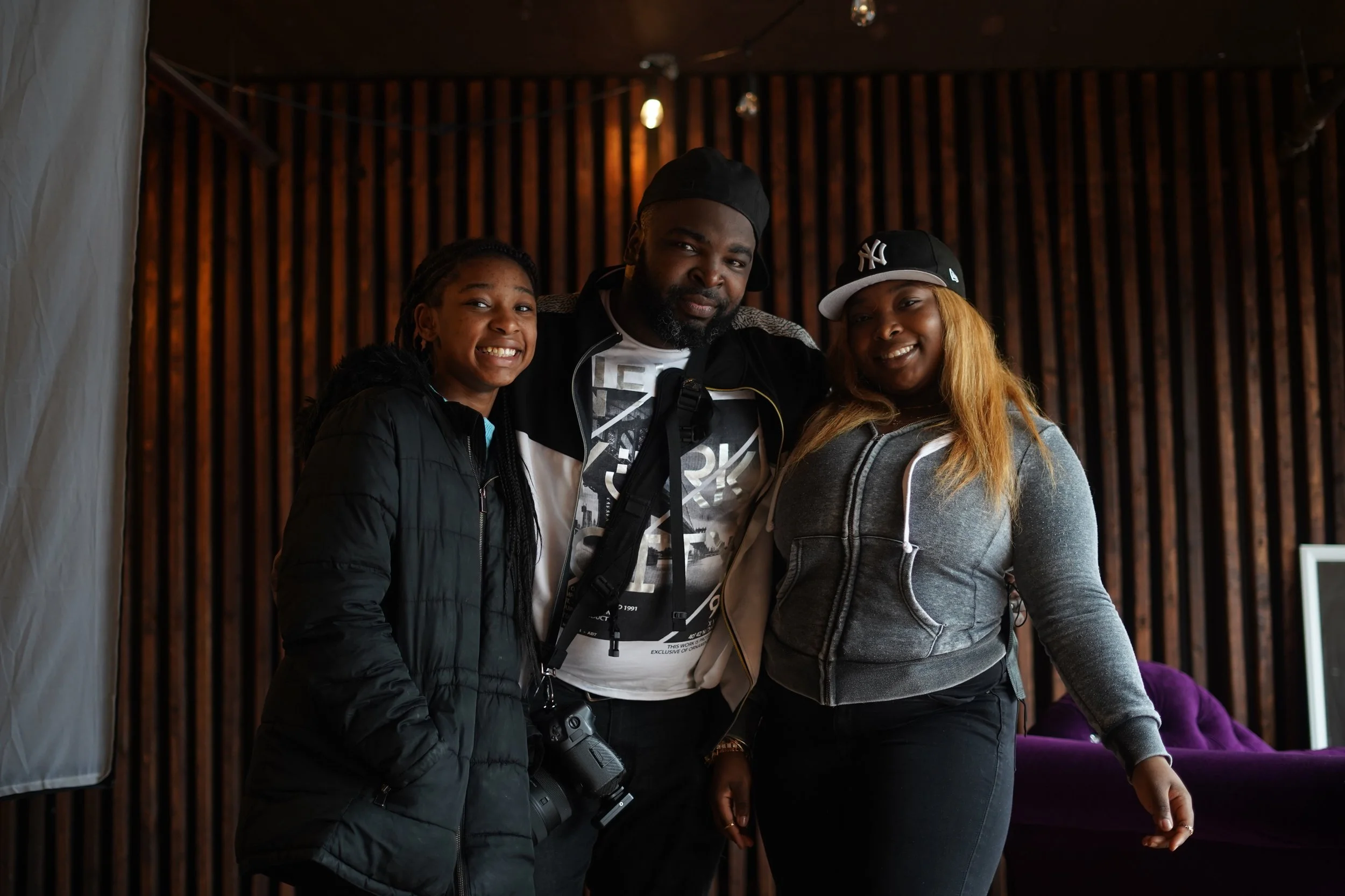 McArlain Morilus with his two daughters, the inspiration behind the LK Supreme Media name