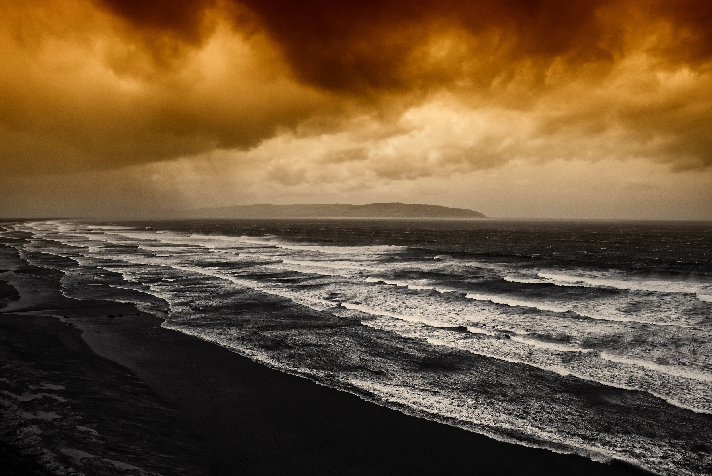 Flammende Impression - Mussenden, Northern Ireland
