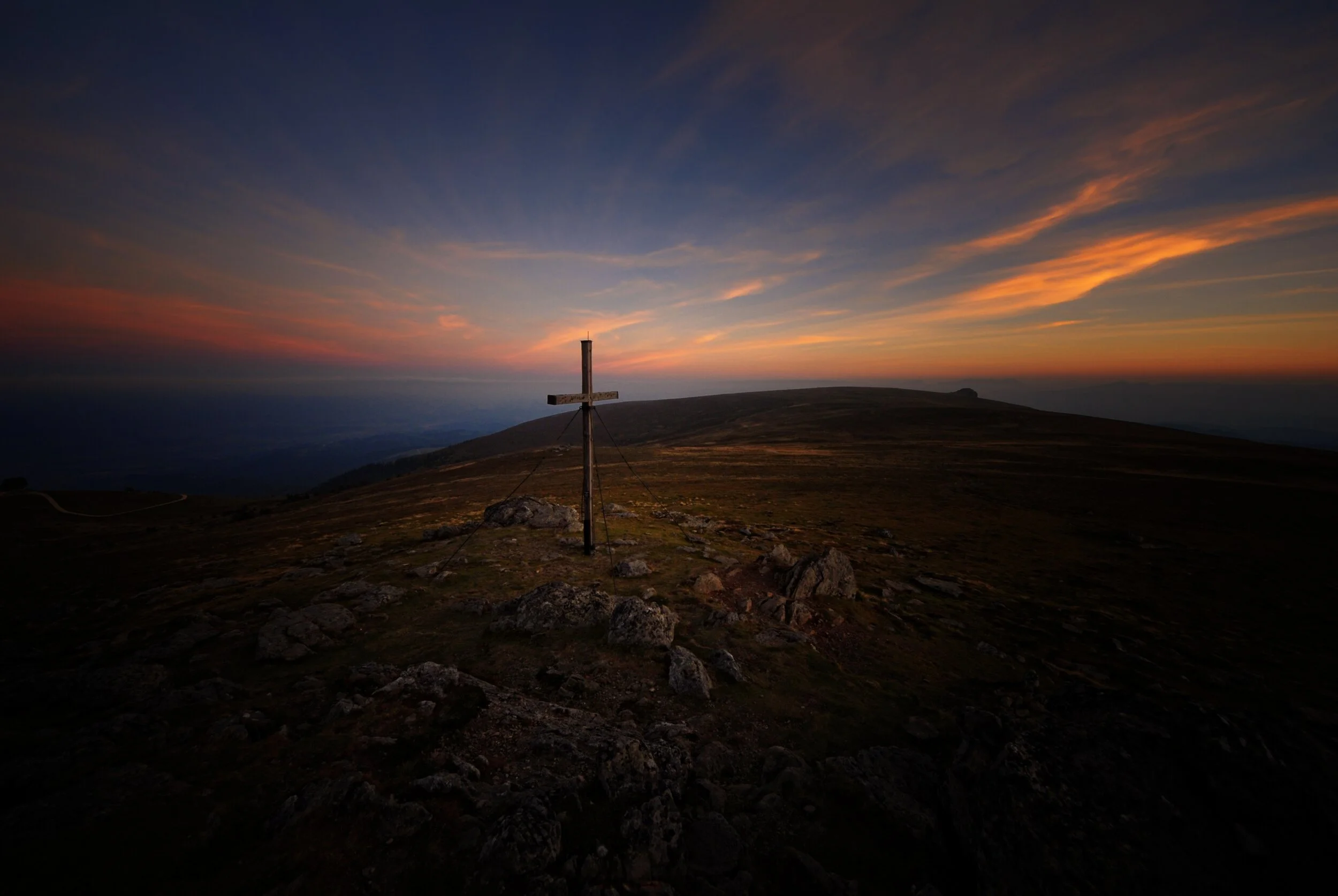 Nach Sonnenuntergang... - Zingerle Kreuz, Saualpe, Kärnten
